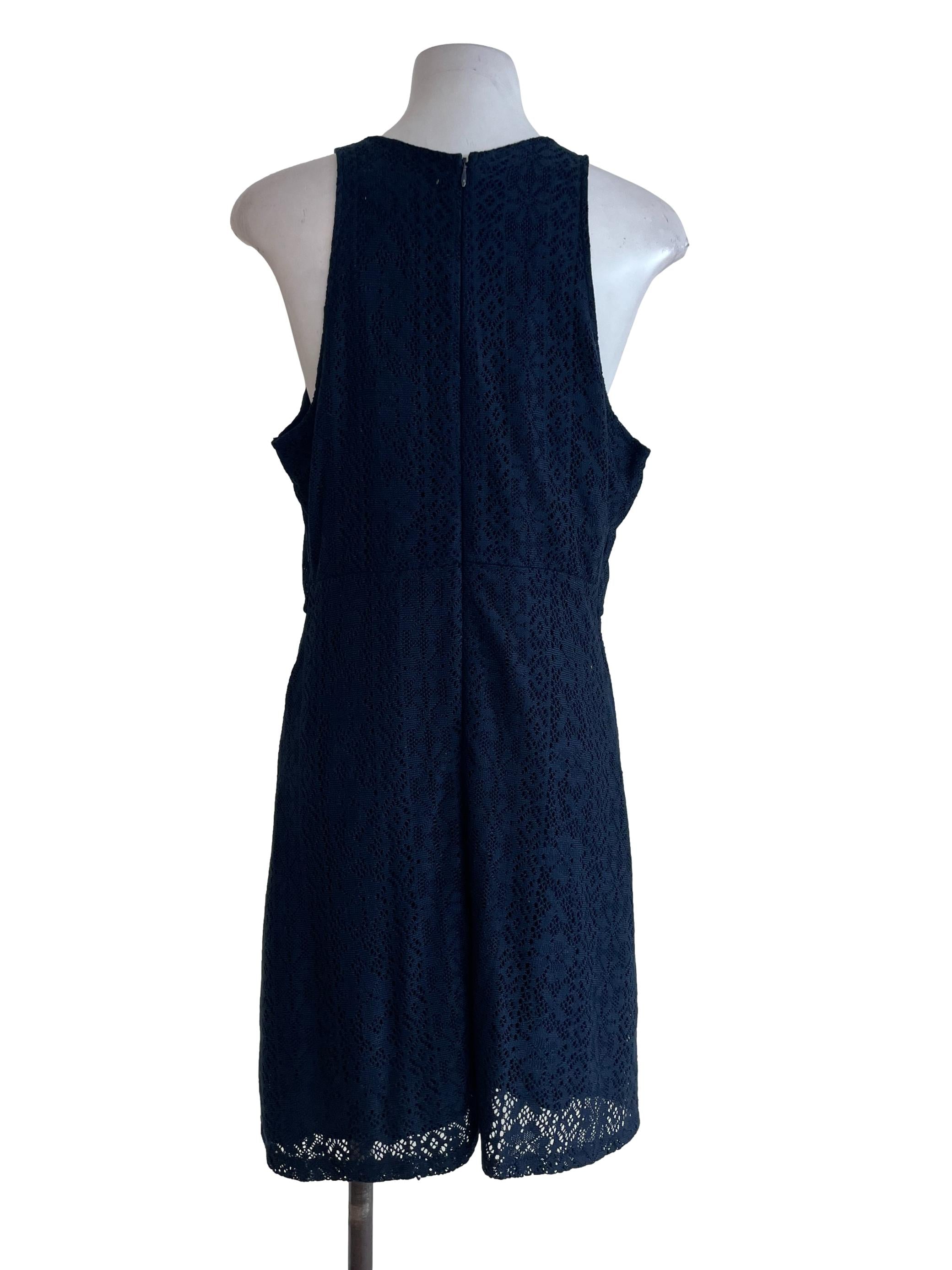Navy Blue Lace Dress