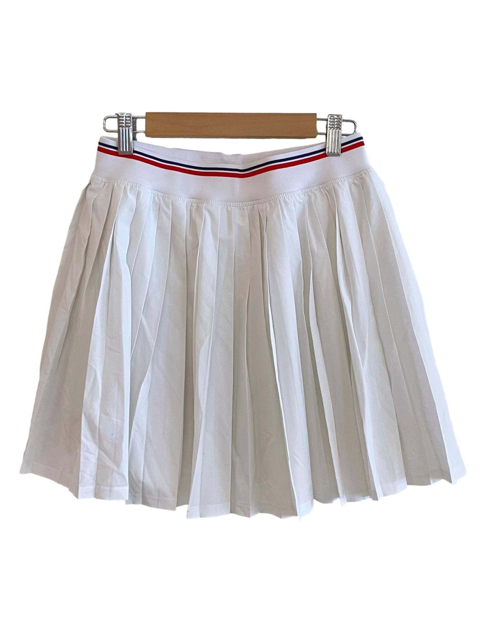 White Pleated Tennis Skirt