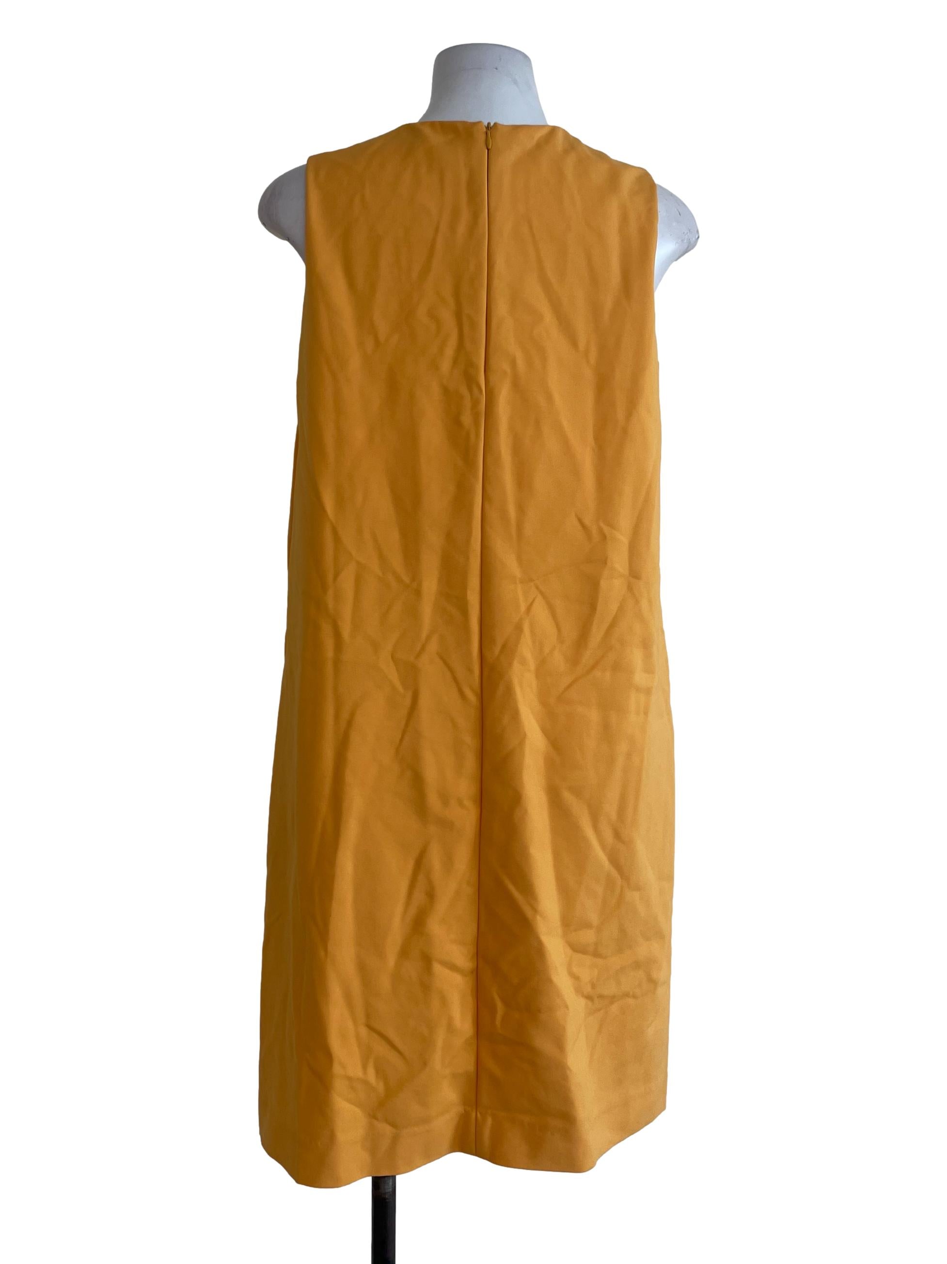 Orange V Neck Dress
