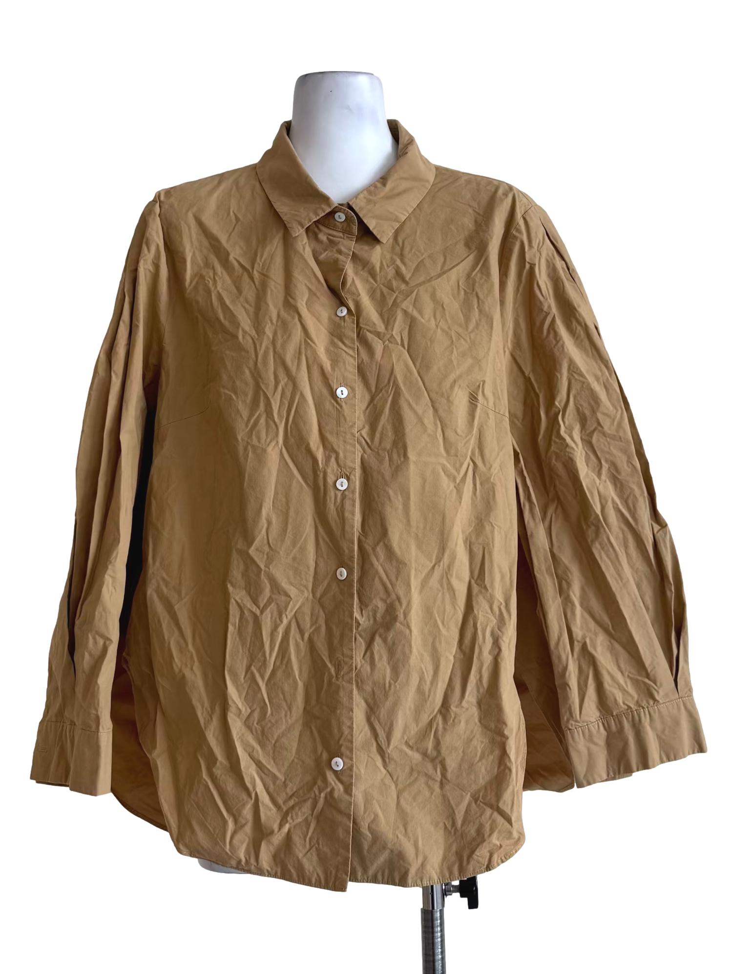 Brown Organic Cotton Oversized Shirt OSN