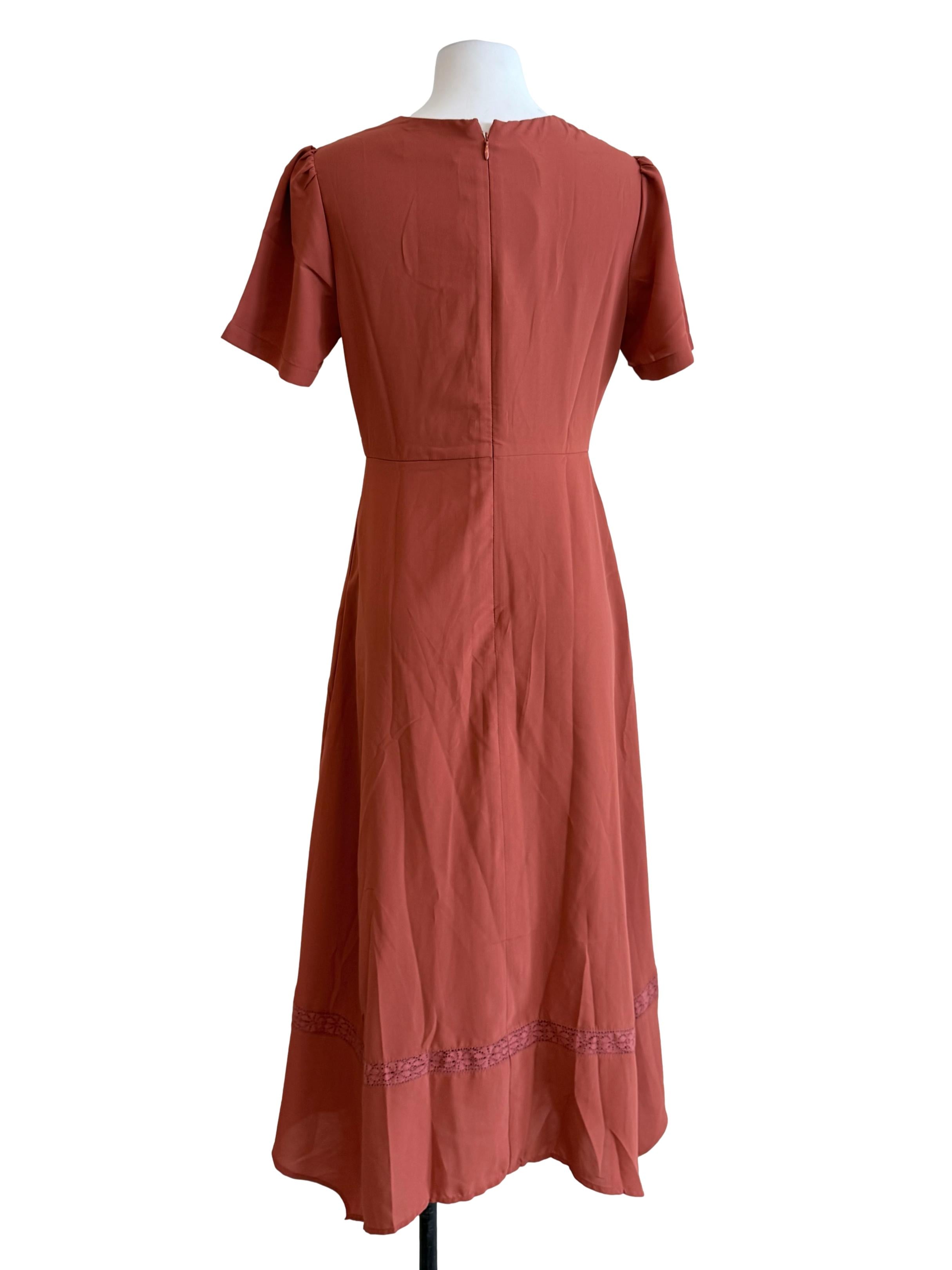 Candy Red Round Neck Slip Dress