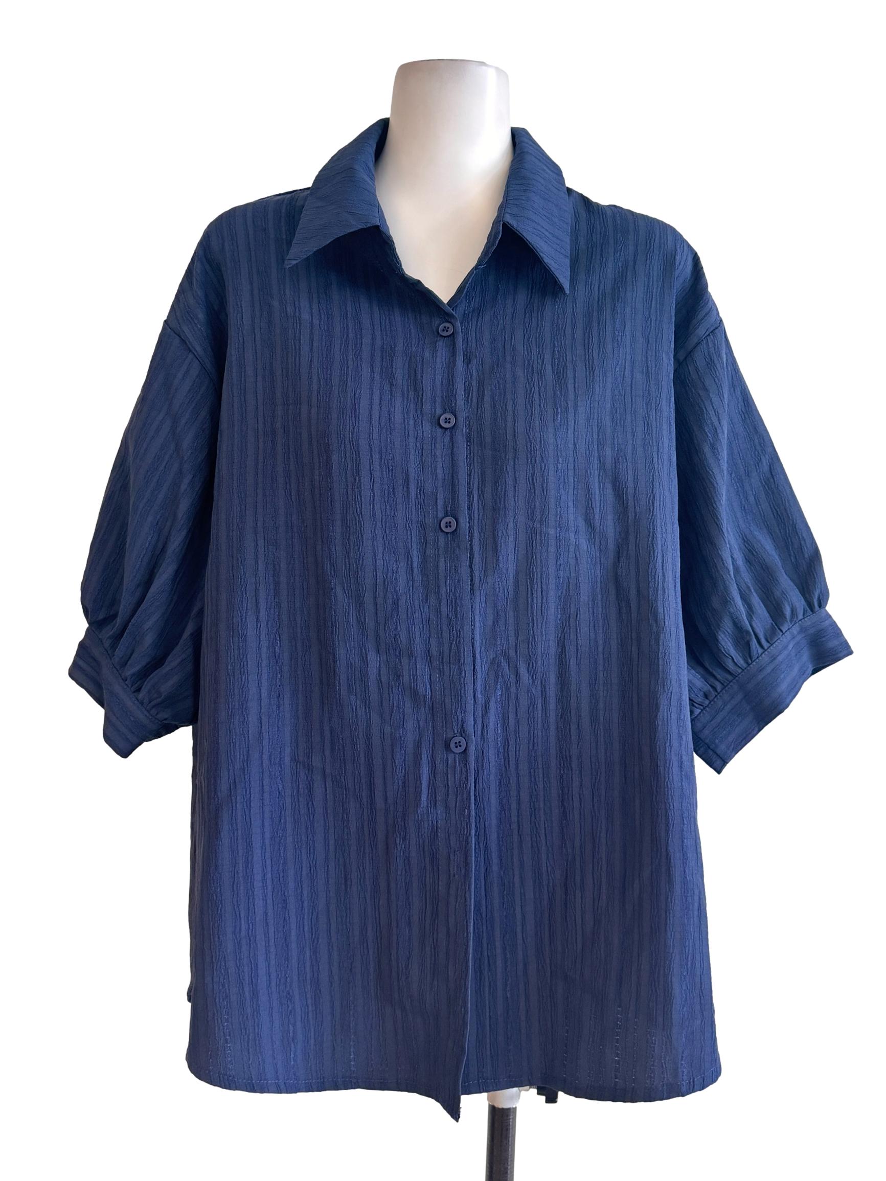 Peacock Blue Buttoned Shirt