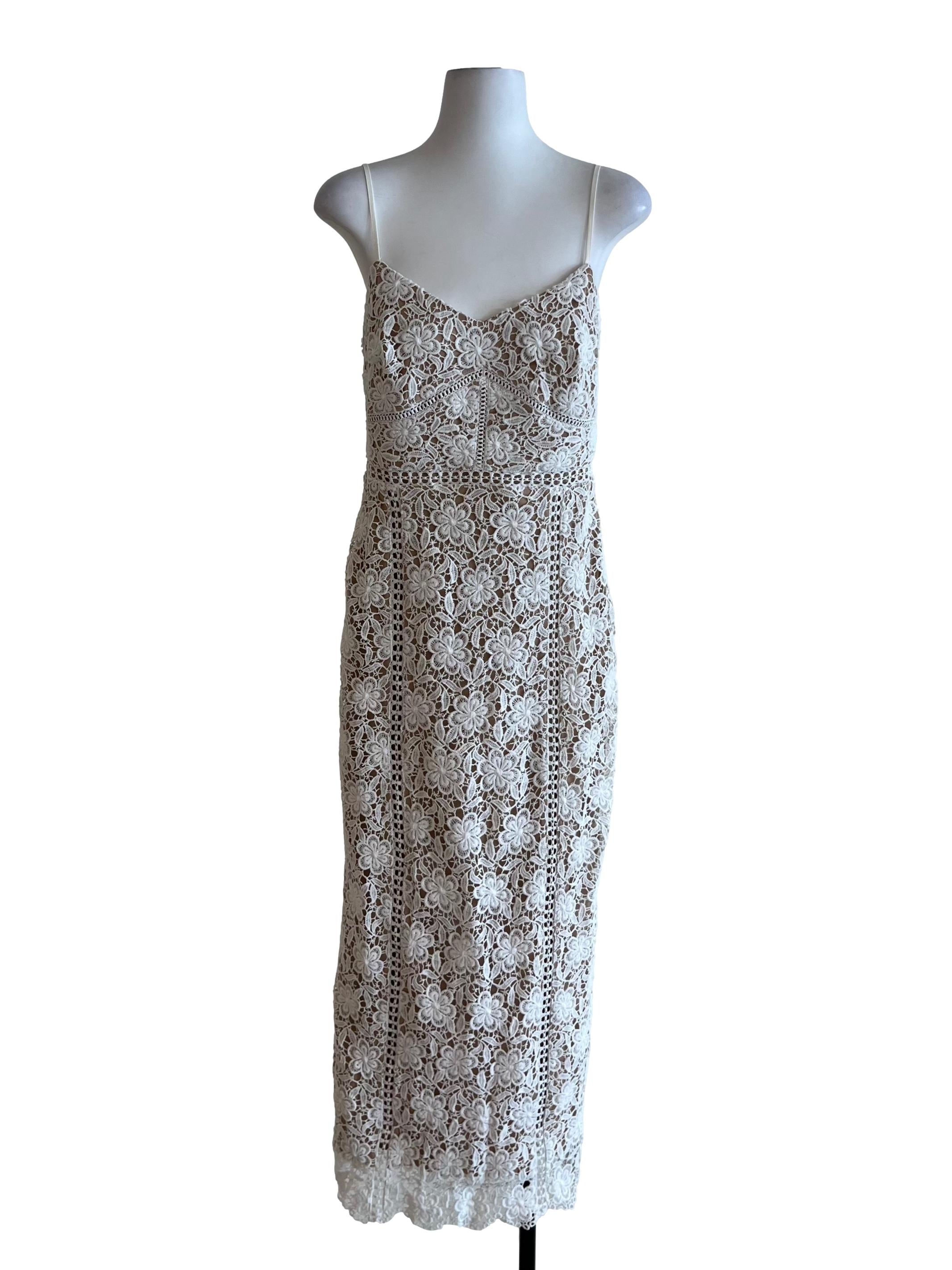 White Lace A-Line Dress