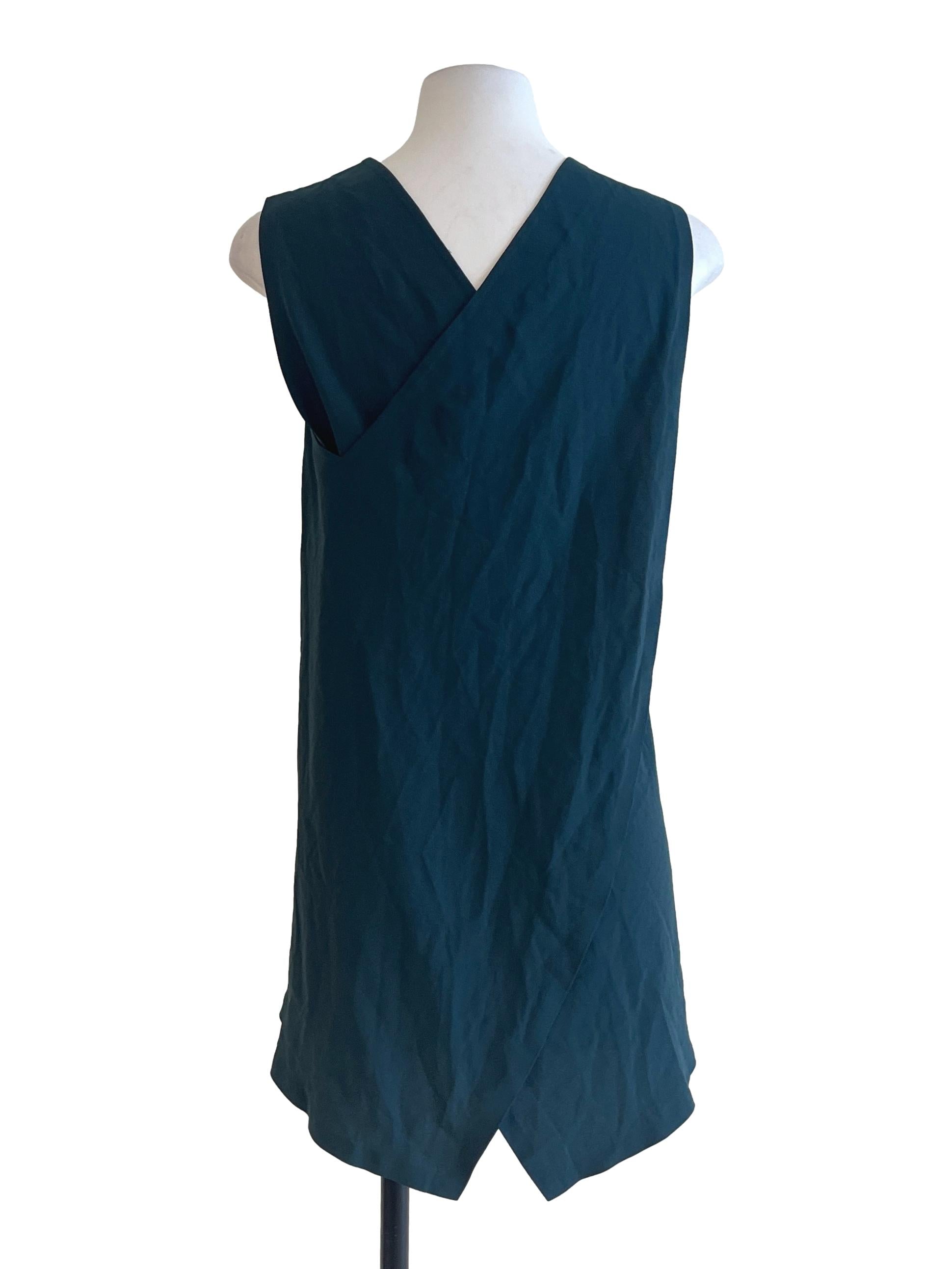 Emerald Green V-Neck Sleeveless Top