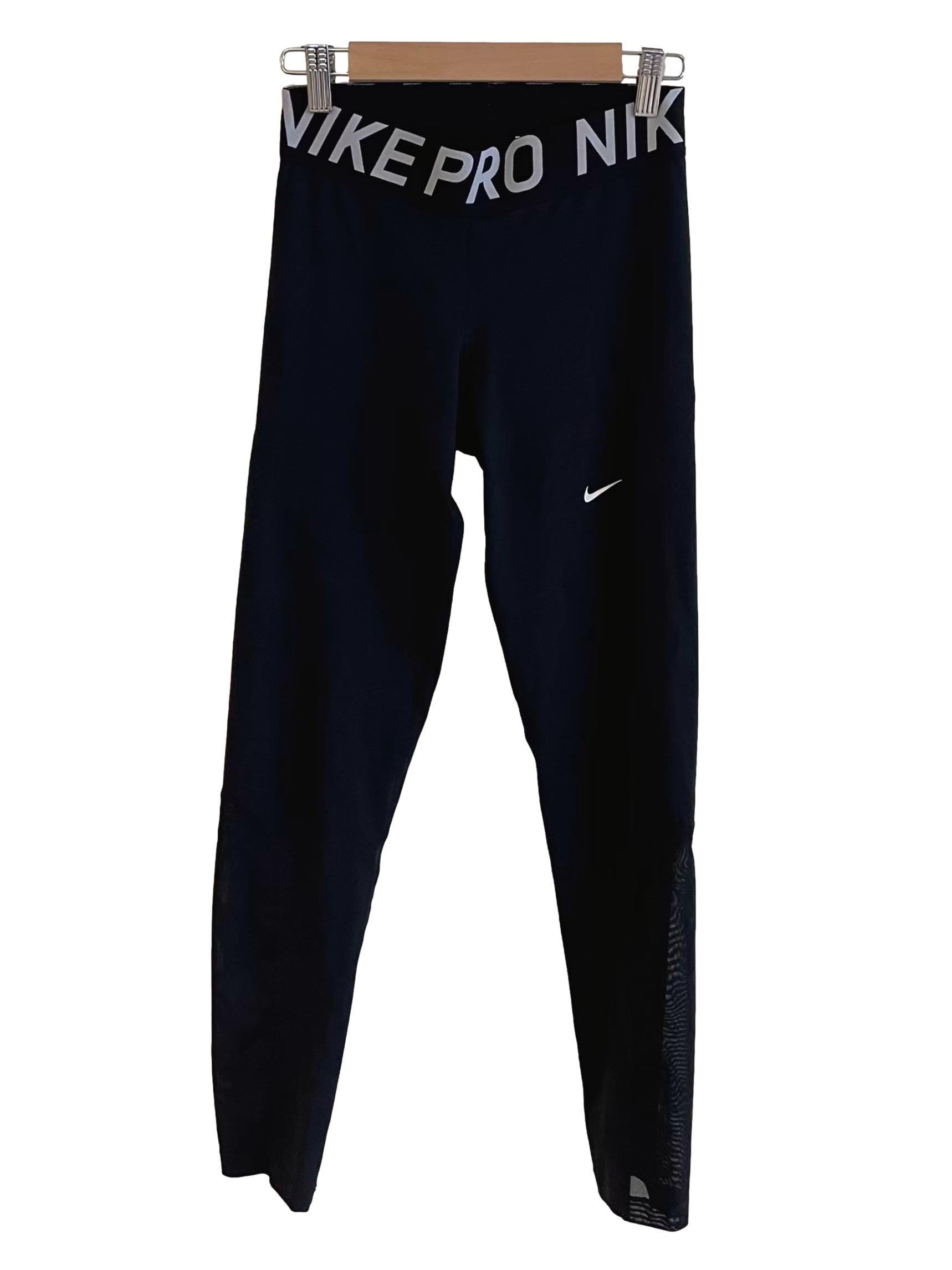 Black Text Waistband Tights
