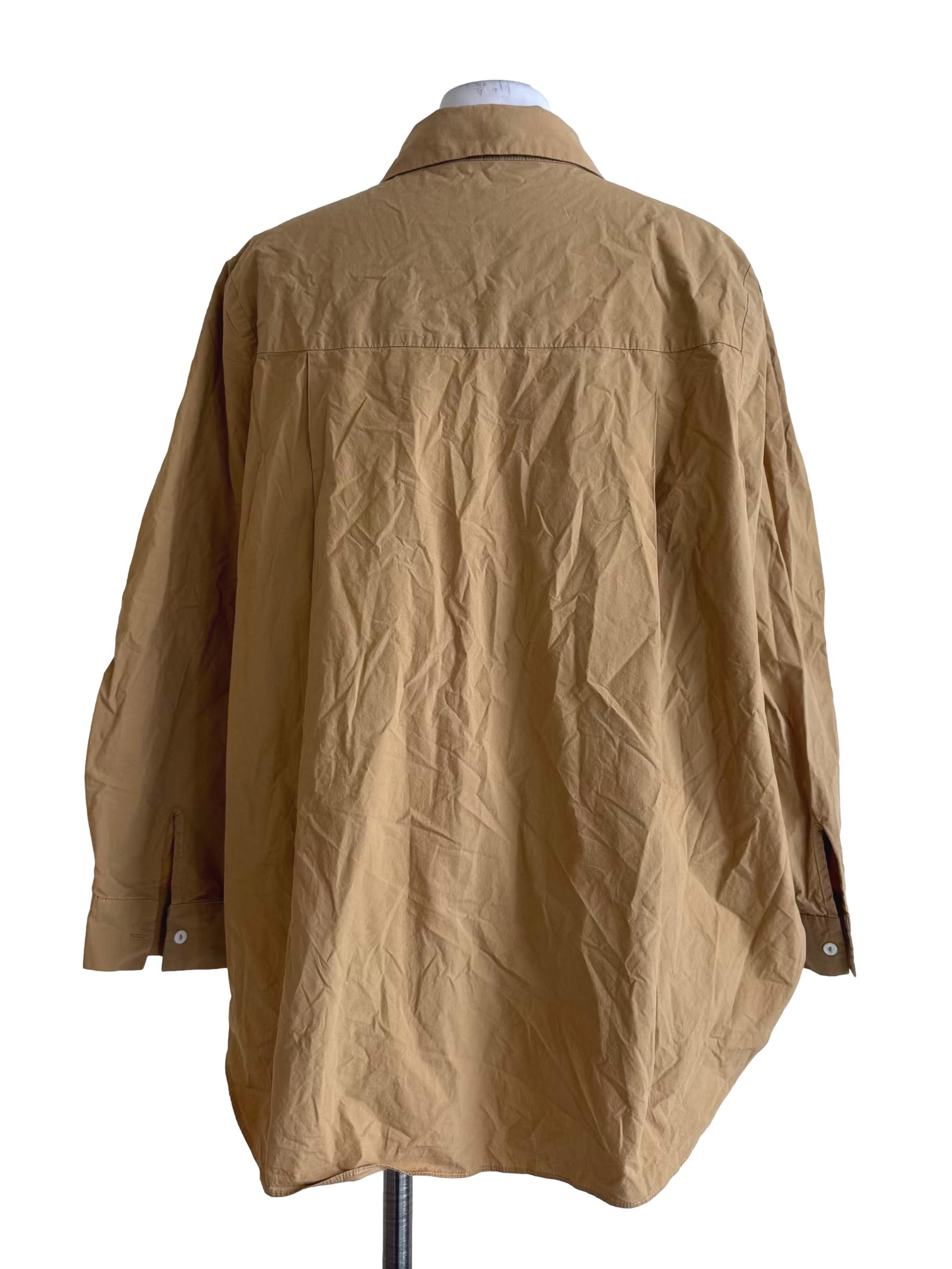 Brown Organic Cotton Oversized Shirt OSN