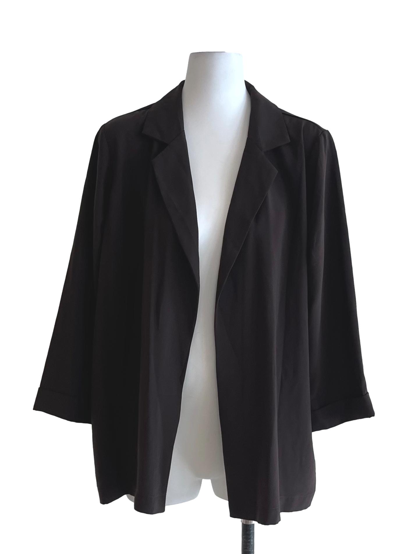 Black Notched Neckline Blazer