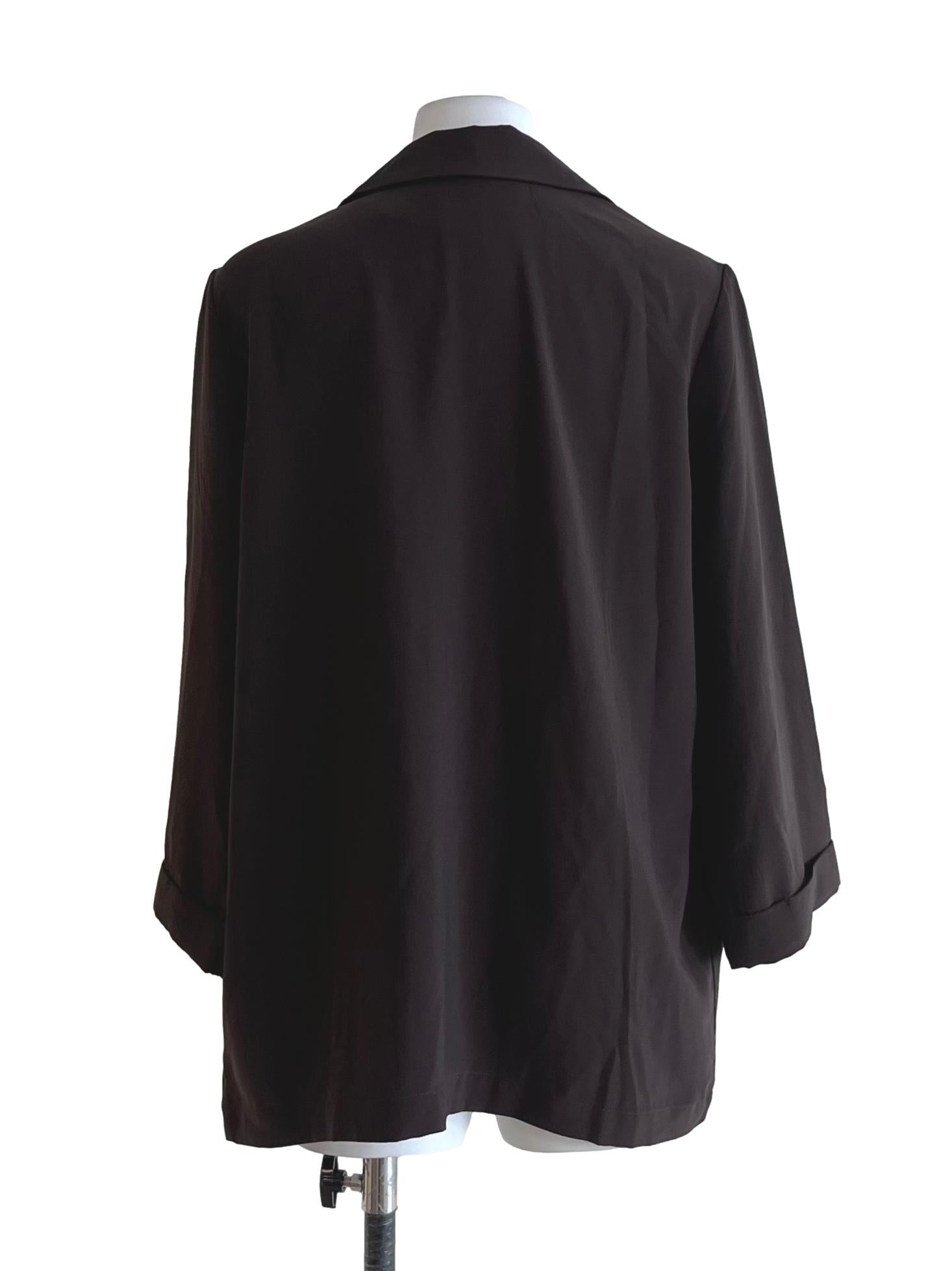 Black Notched Neckline Blazer