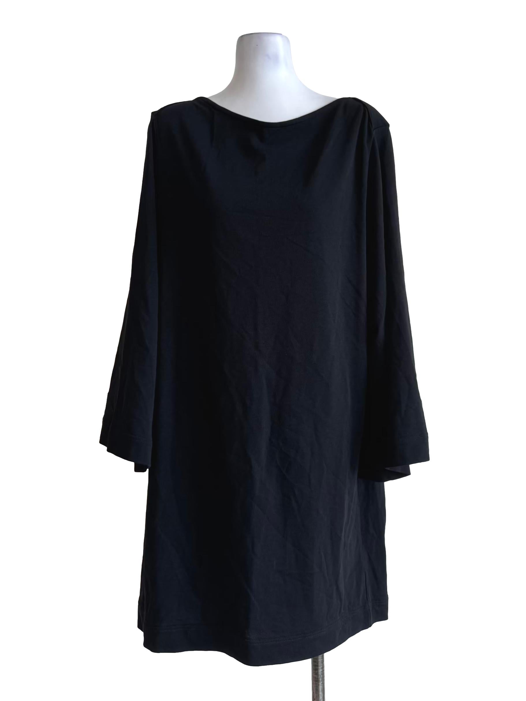 Muted Black Round Neck Dress
