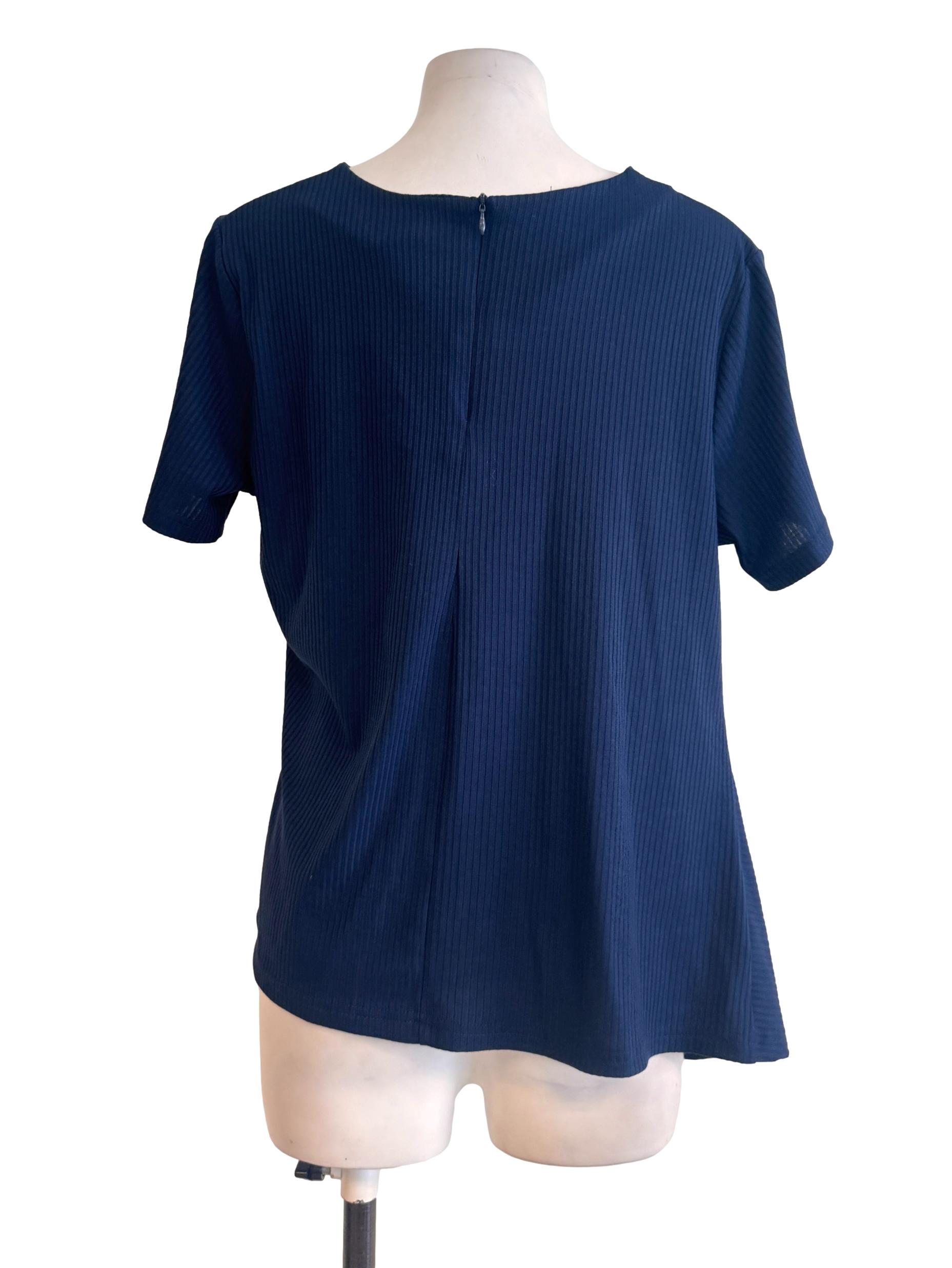 Denim Blue Textured Top