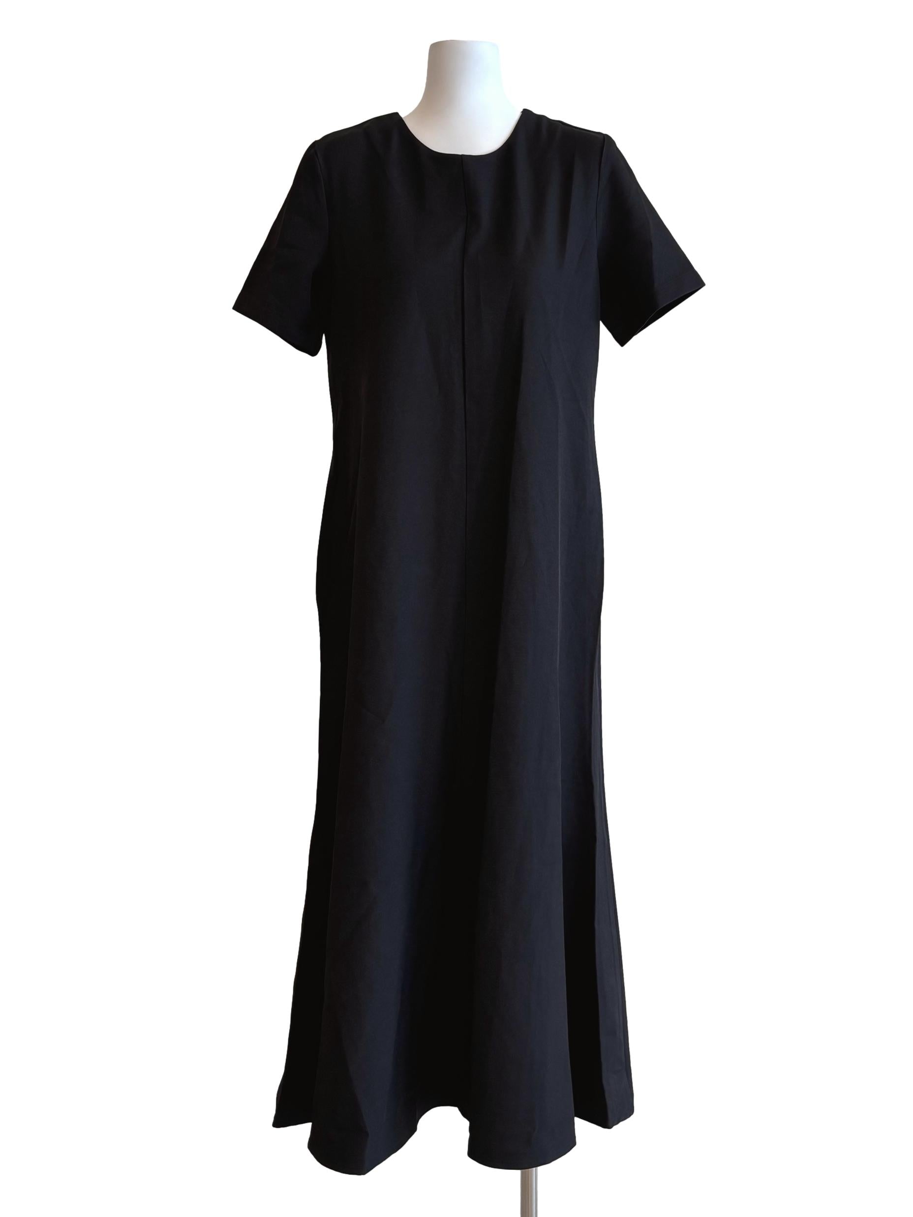 Night Black Short Sleeve Pencil Dress