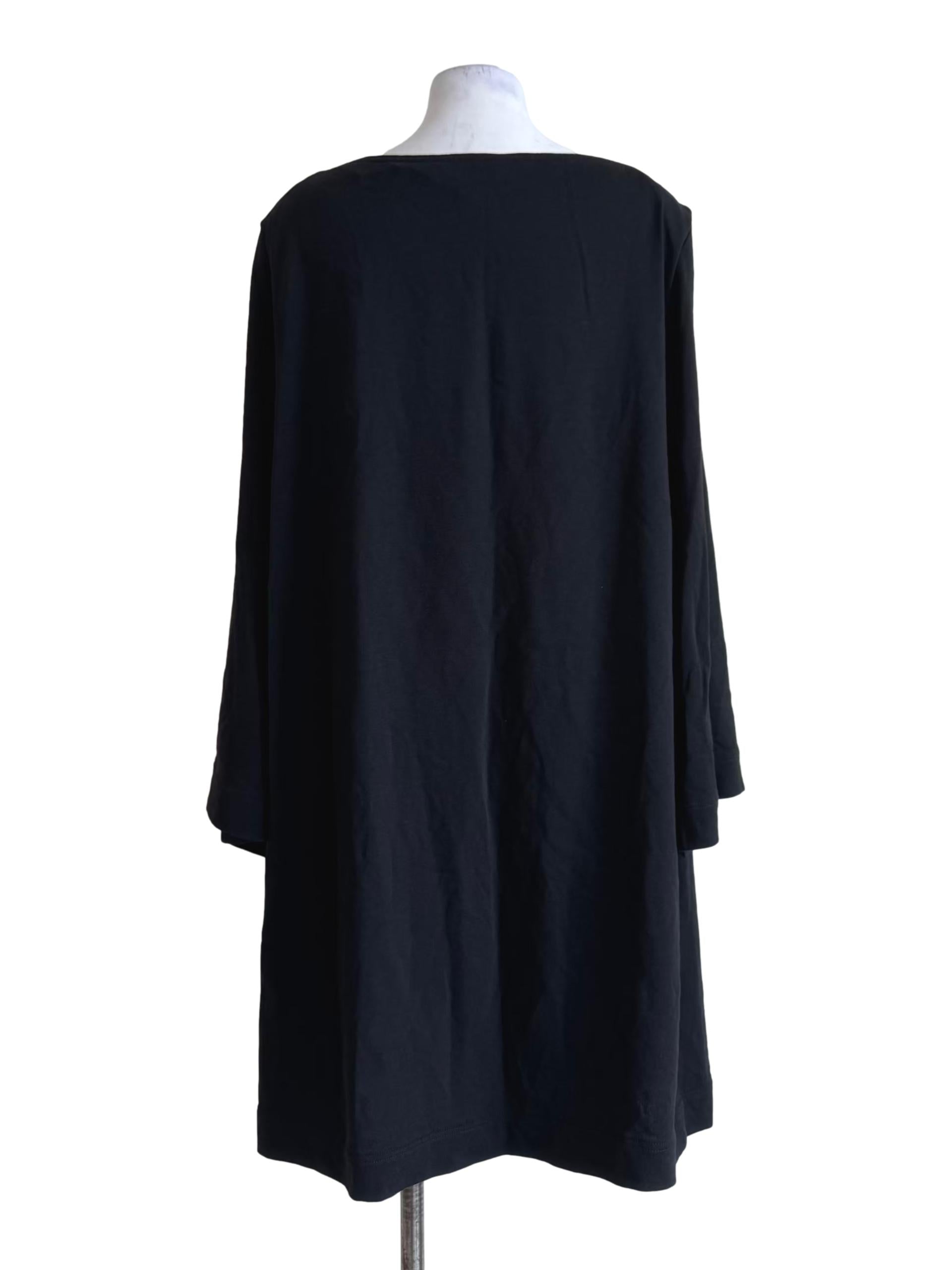 Muted Black Round Neck Dress
