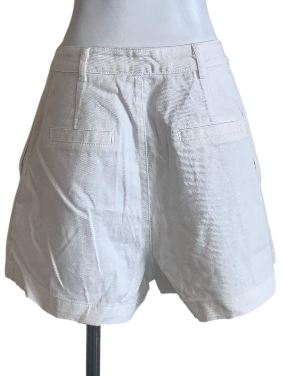 Cotton White Denim Shorts