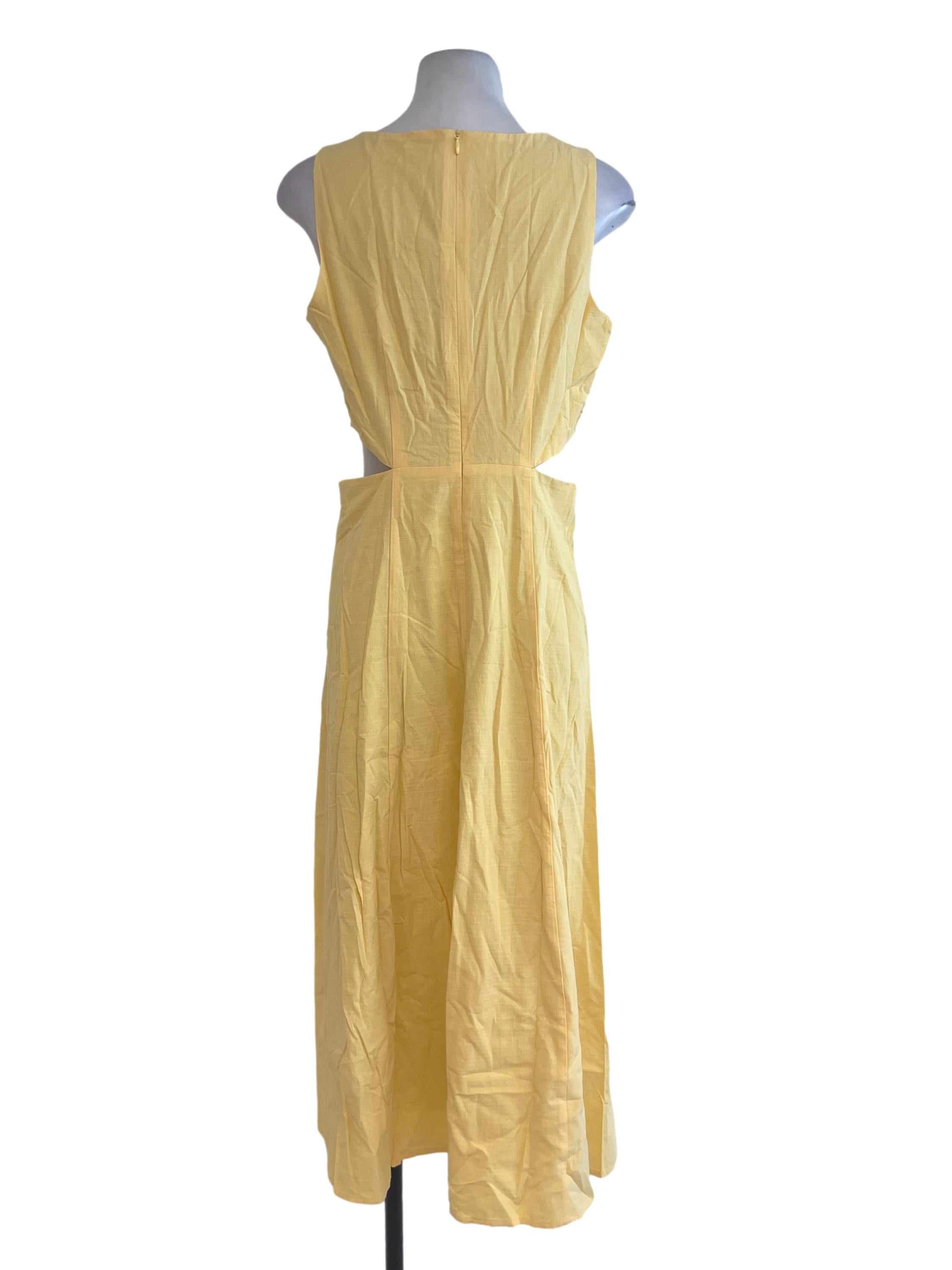 Yellow Ringhole Long Dress
