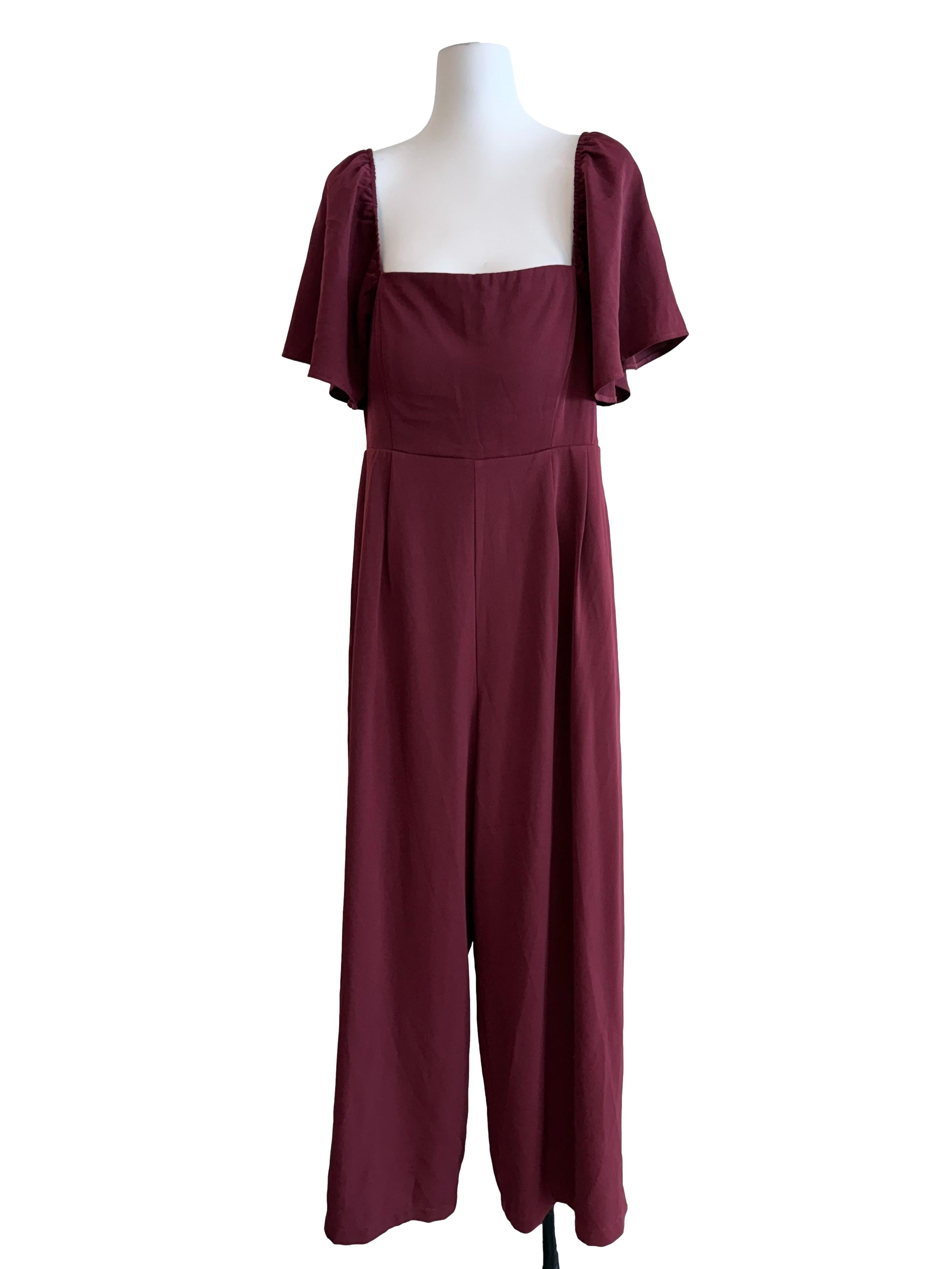 Cherry Off-Shoulder Jumpsuit
