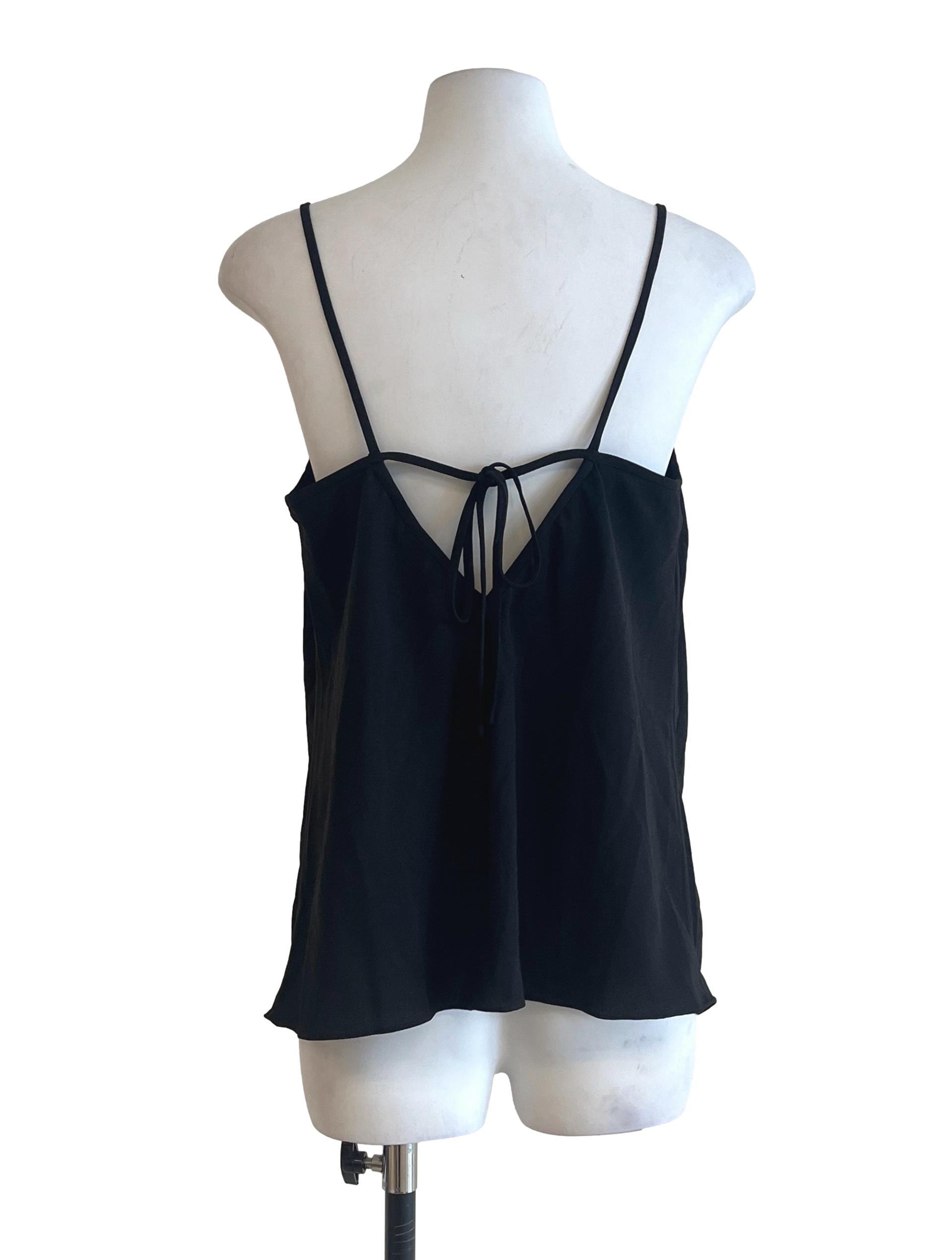 Ink Black Spaghetti Strap Sleeveless Top