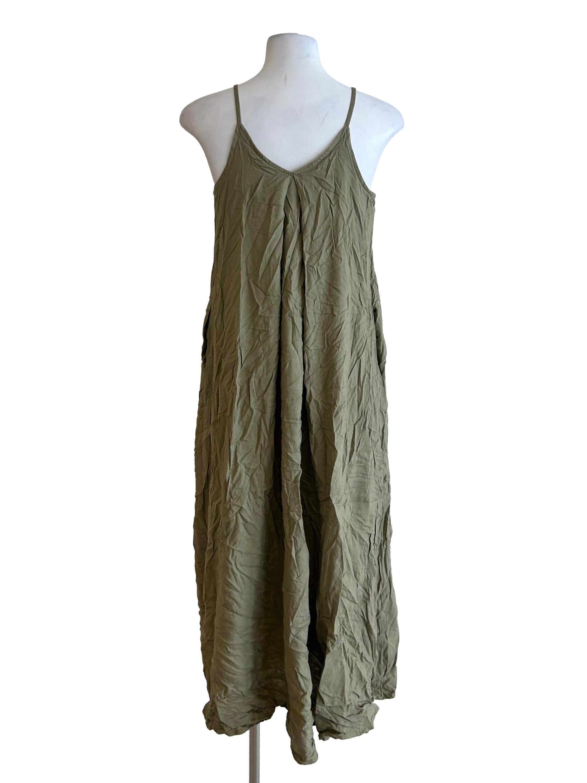 Olive Green Cami Dress