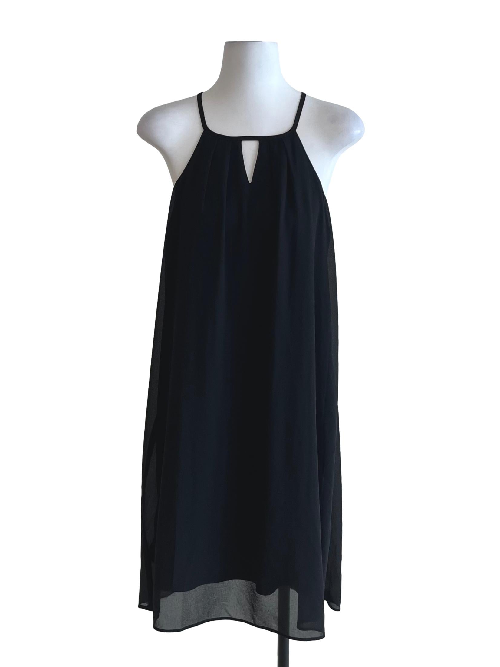 Black Jewel Neckline Shift Dress