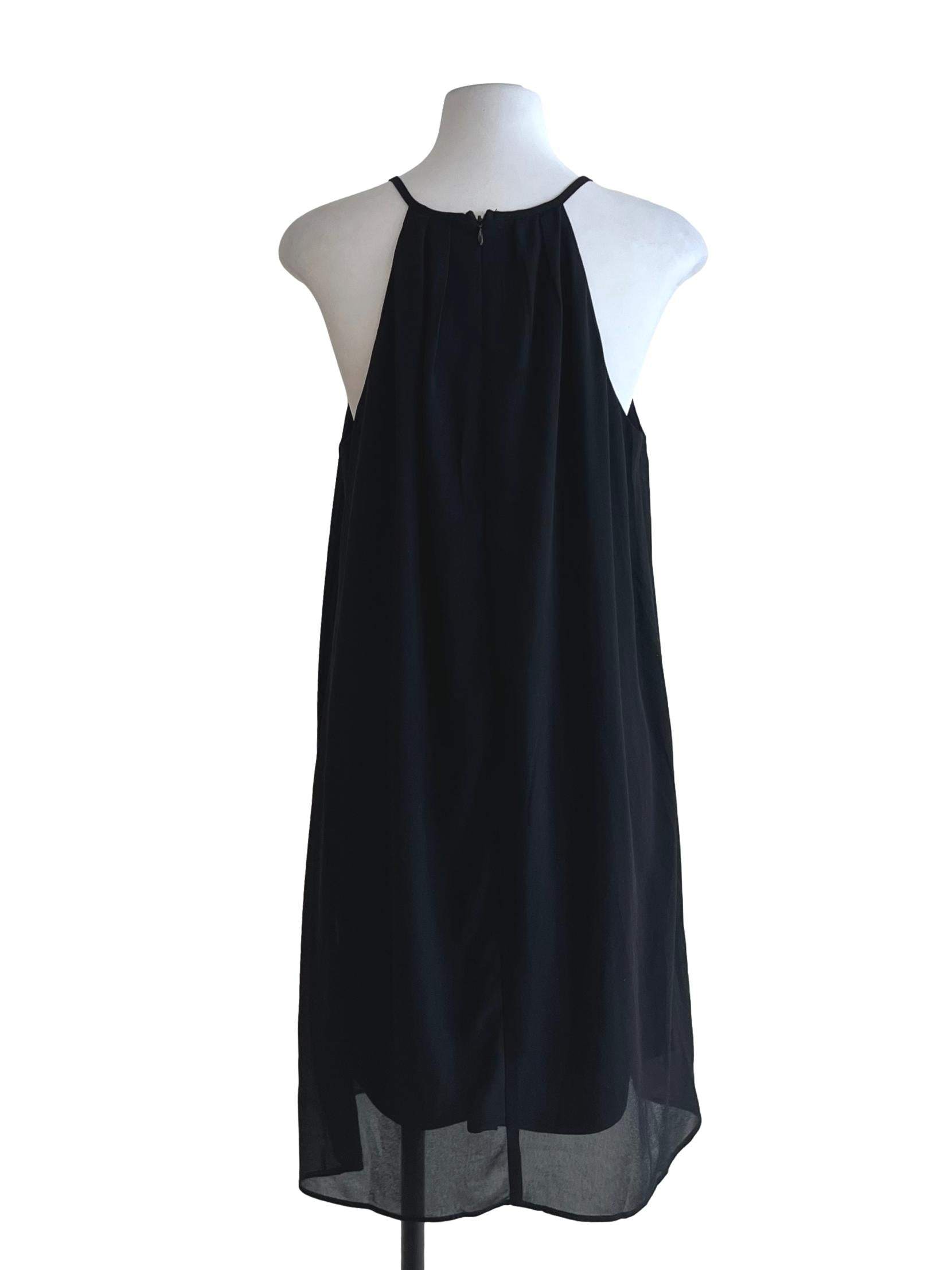 Black Jewel Neckline Shift Dress