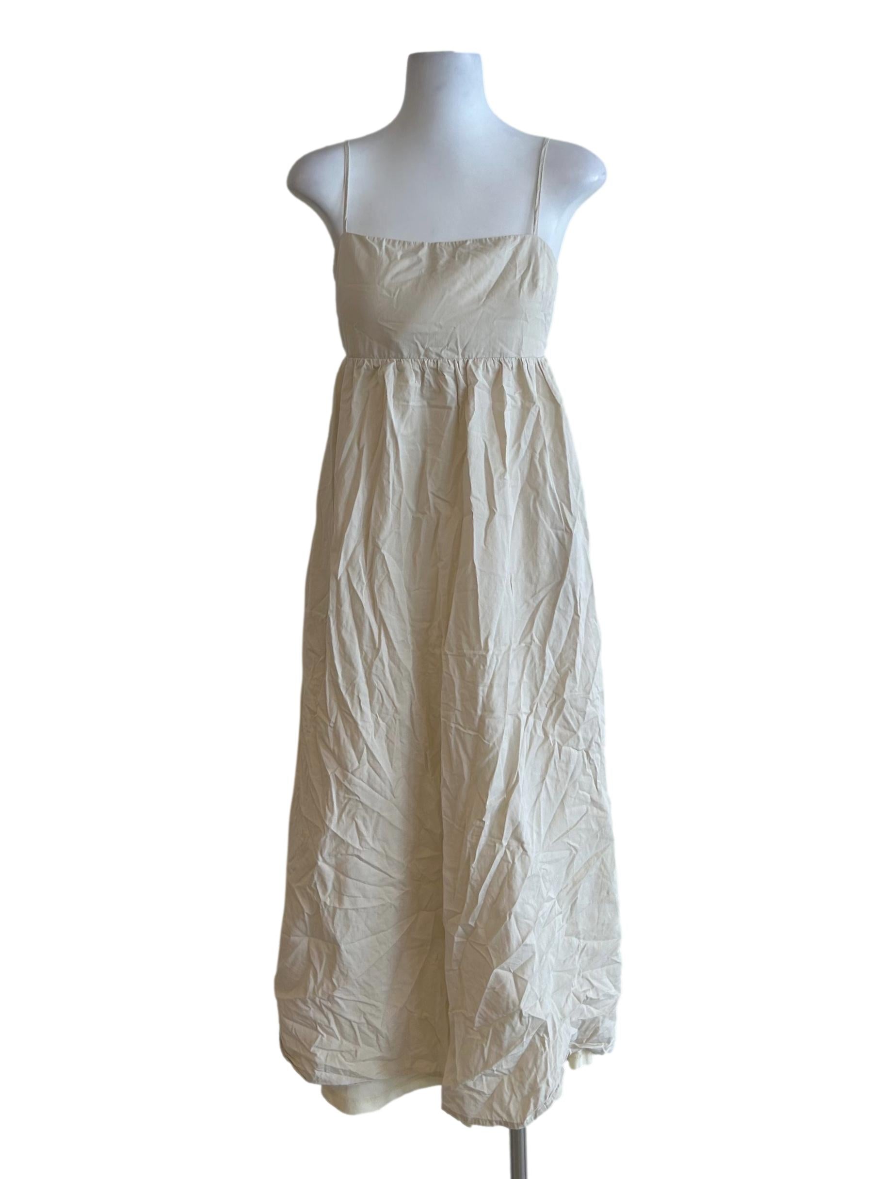 Beige Blouson Dress