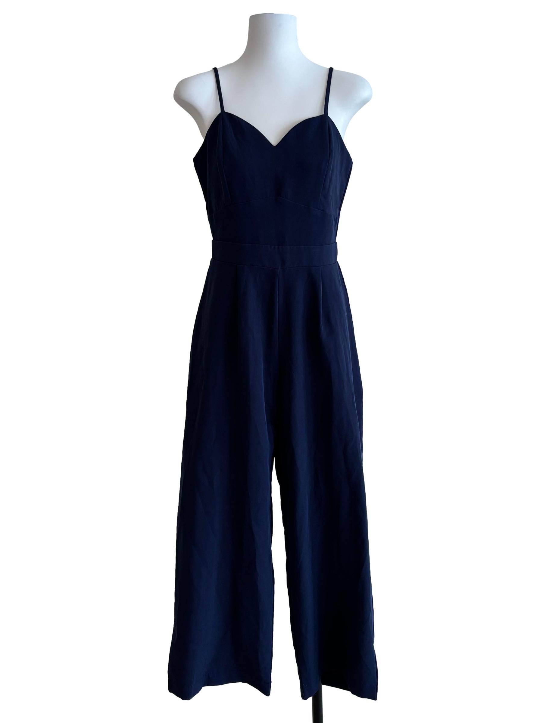 Navy Blue Sweetheart Jumpsuit