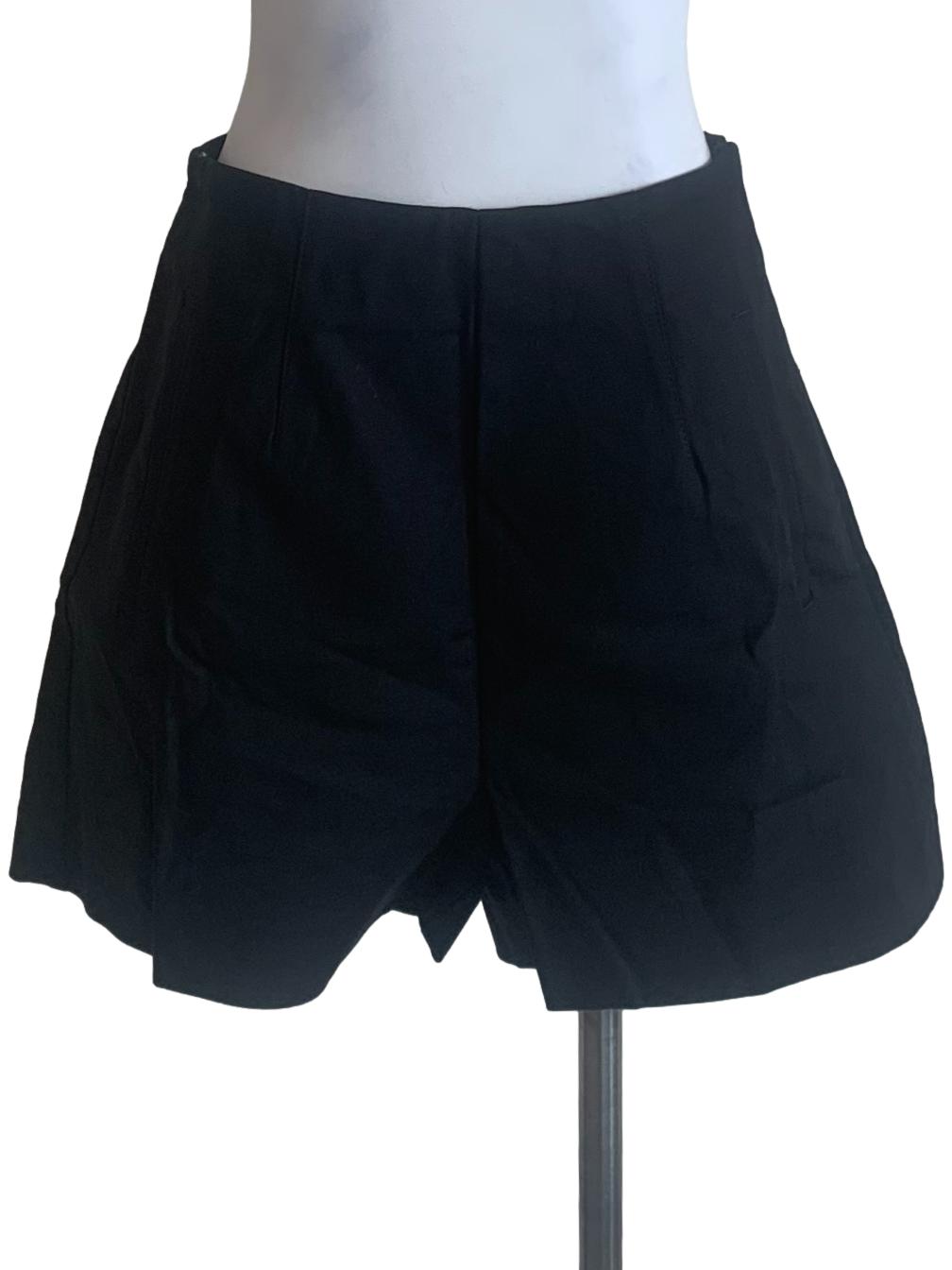 Ebony Black Structured Shorts
