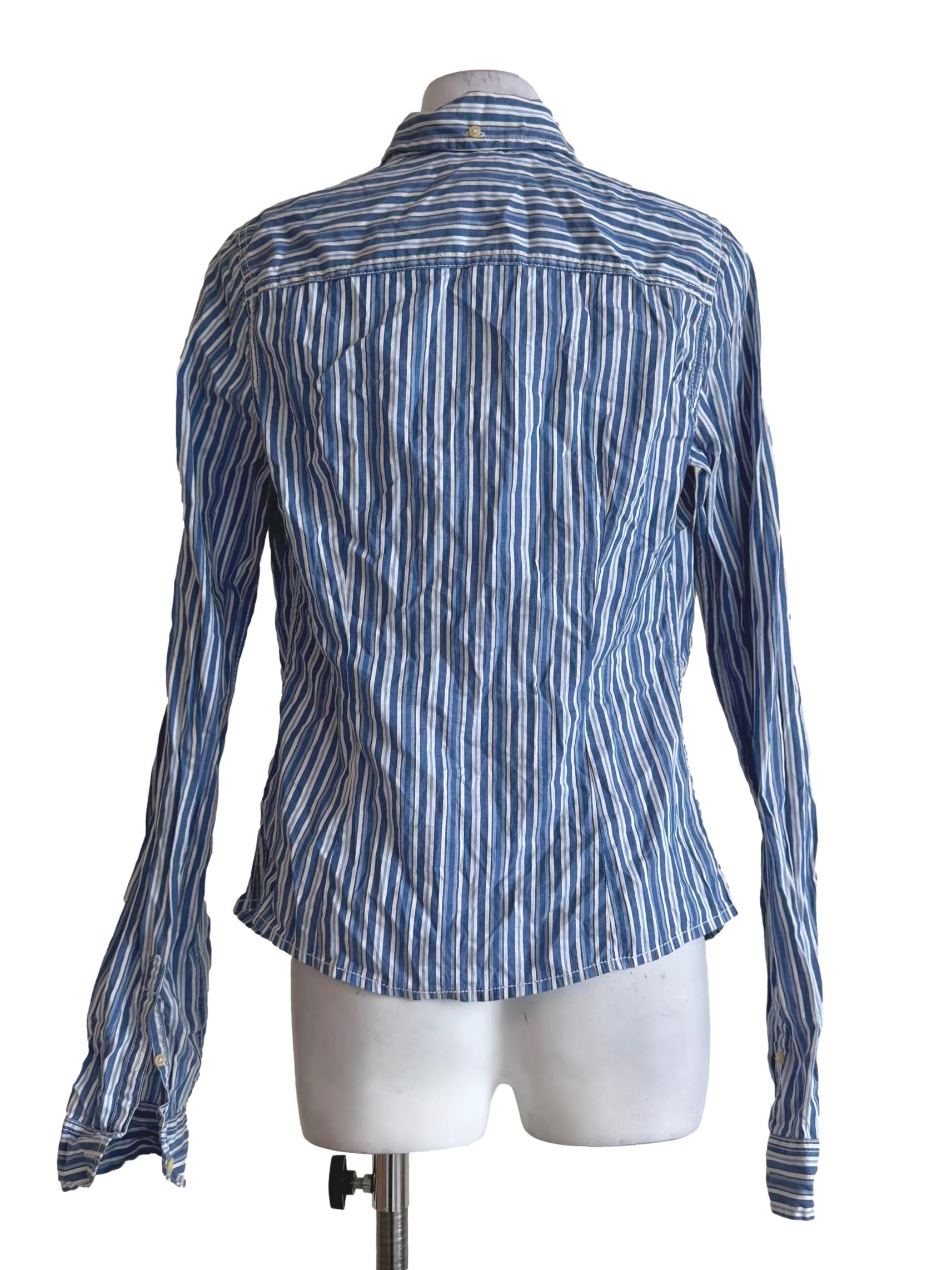 Multi Blue Stripes Blouse