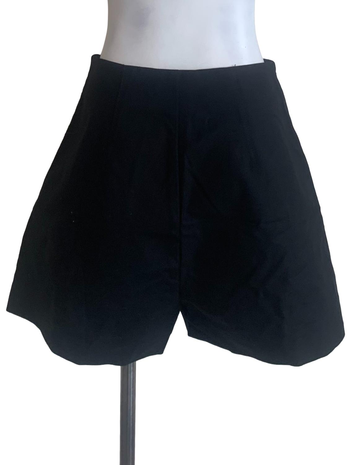 Ebony Black Structured Shorts
