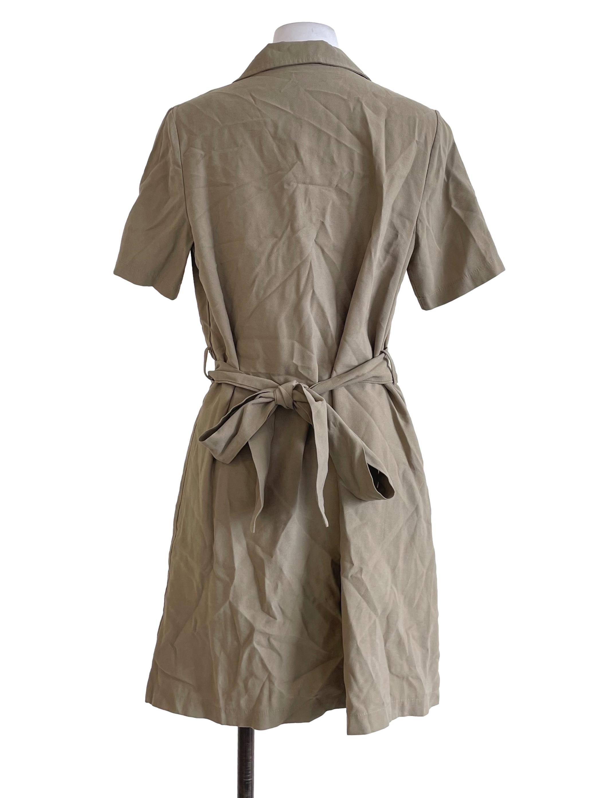 The Editor's Market Hazel Wood Beige Shirt Dress | REFASH