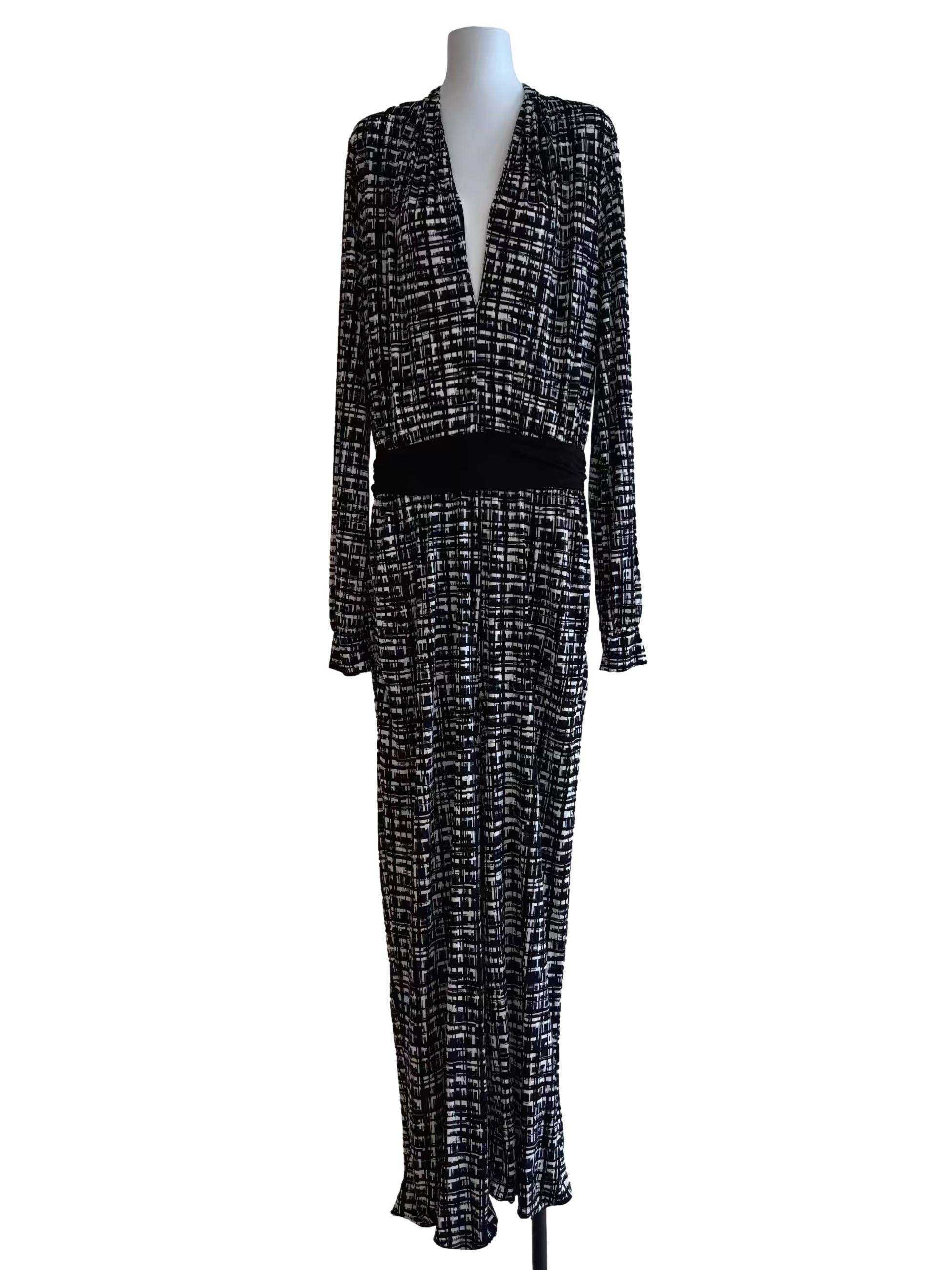 Blue Black Corinne Checkered Jumpsuit CSN