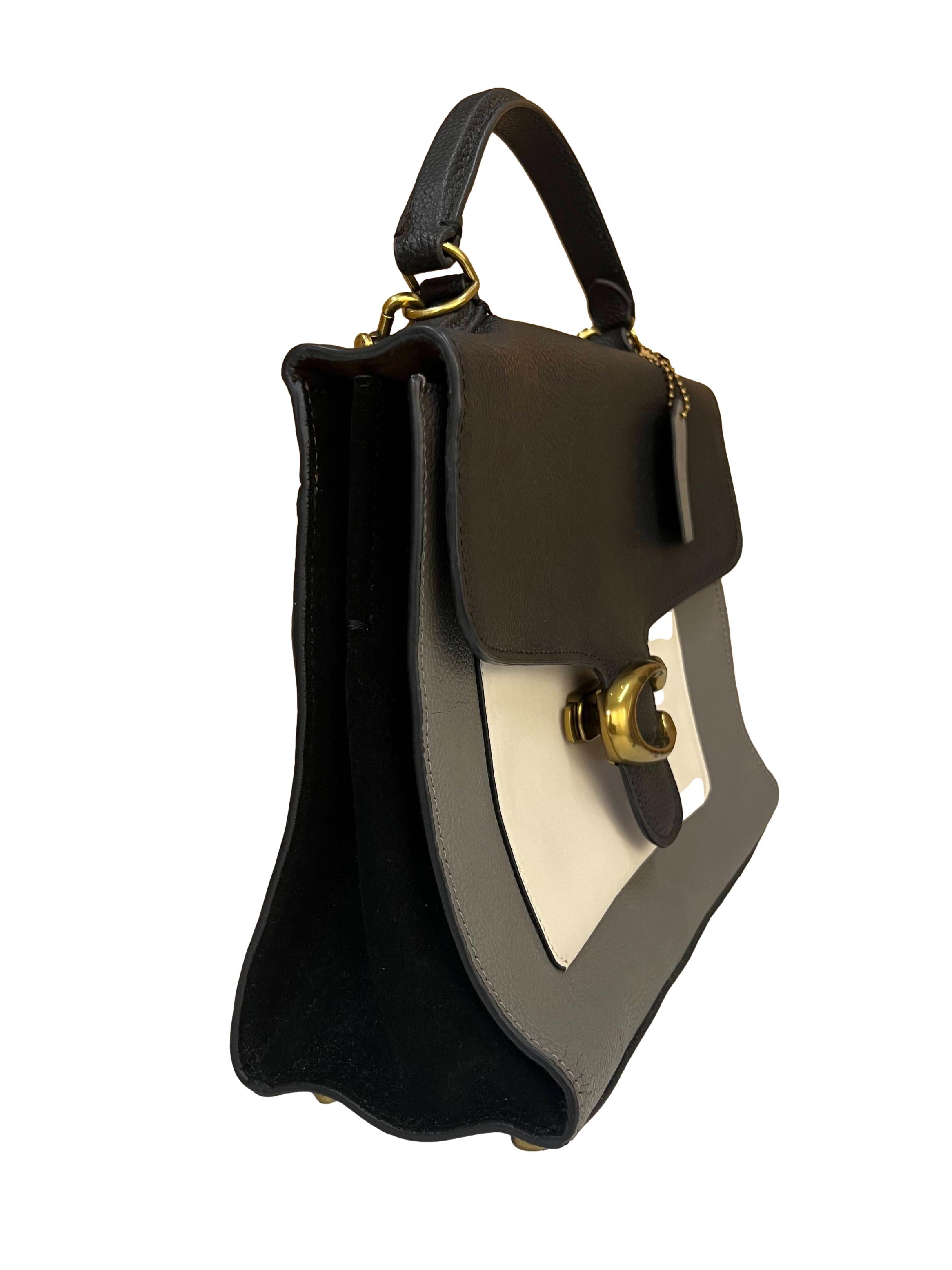 Multicolour Leather Tabby Top Handle Crossbody Bag CSN