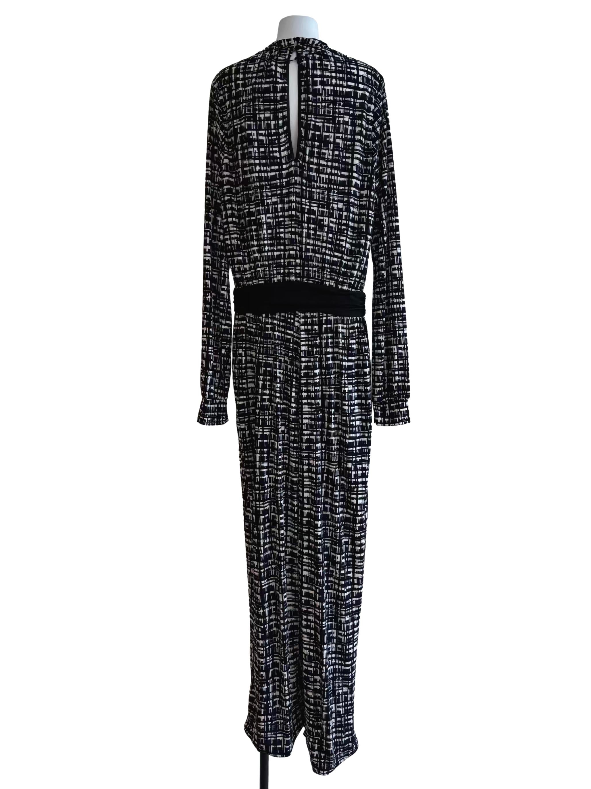 Blue Black Corinne Checkered Jumpsuit CSN