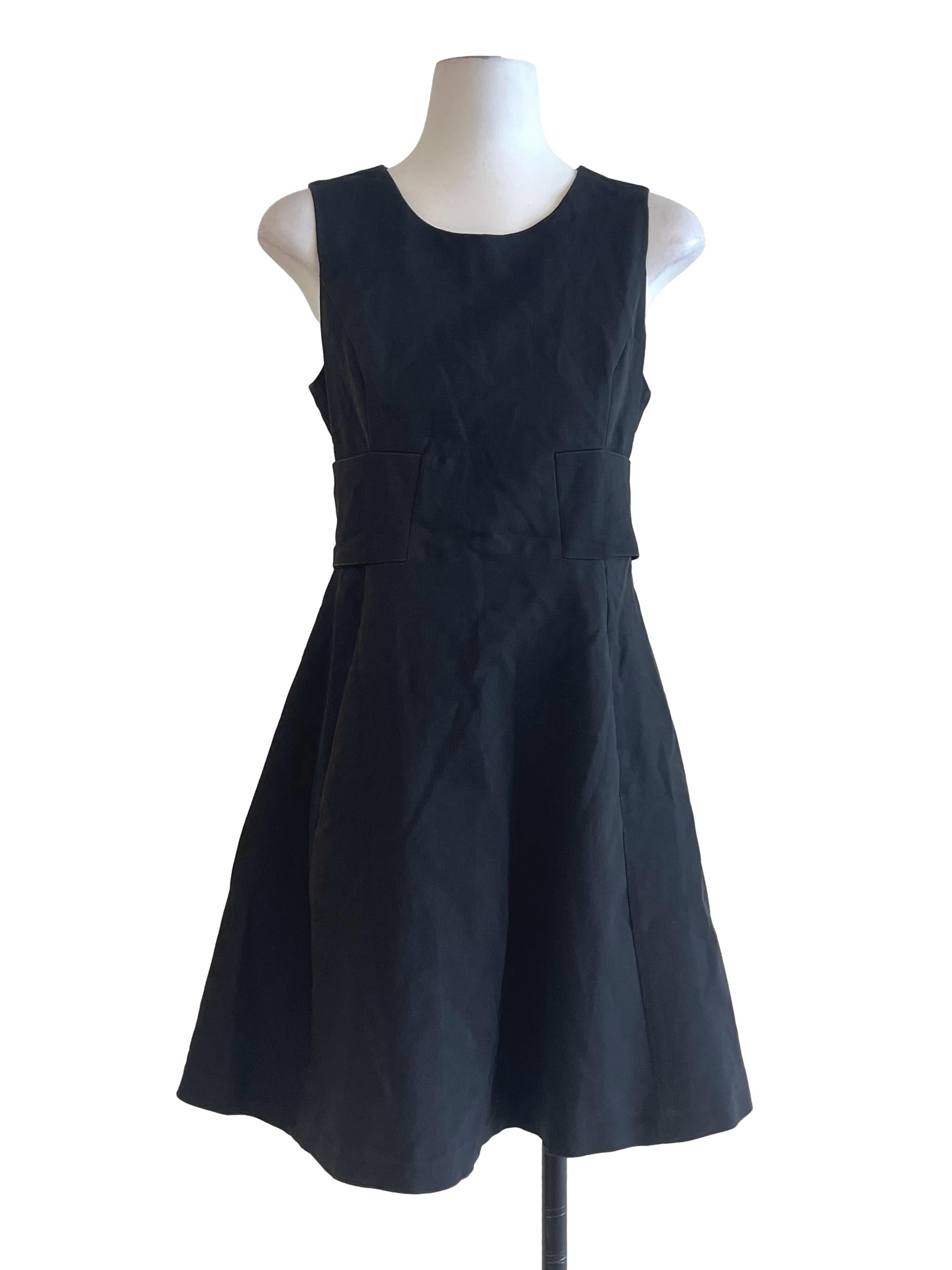 Jet Black Halter A-Line Sleeveless Dress
