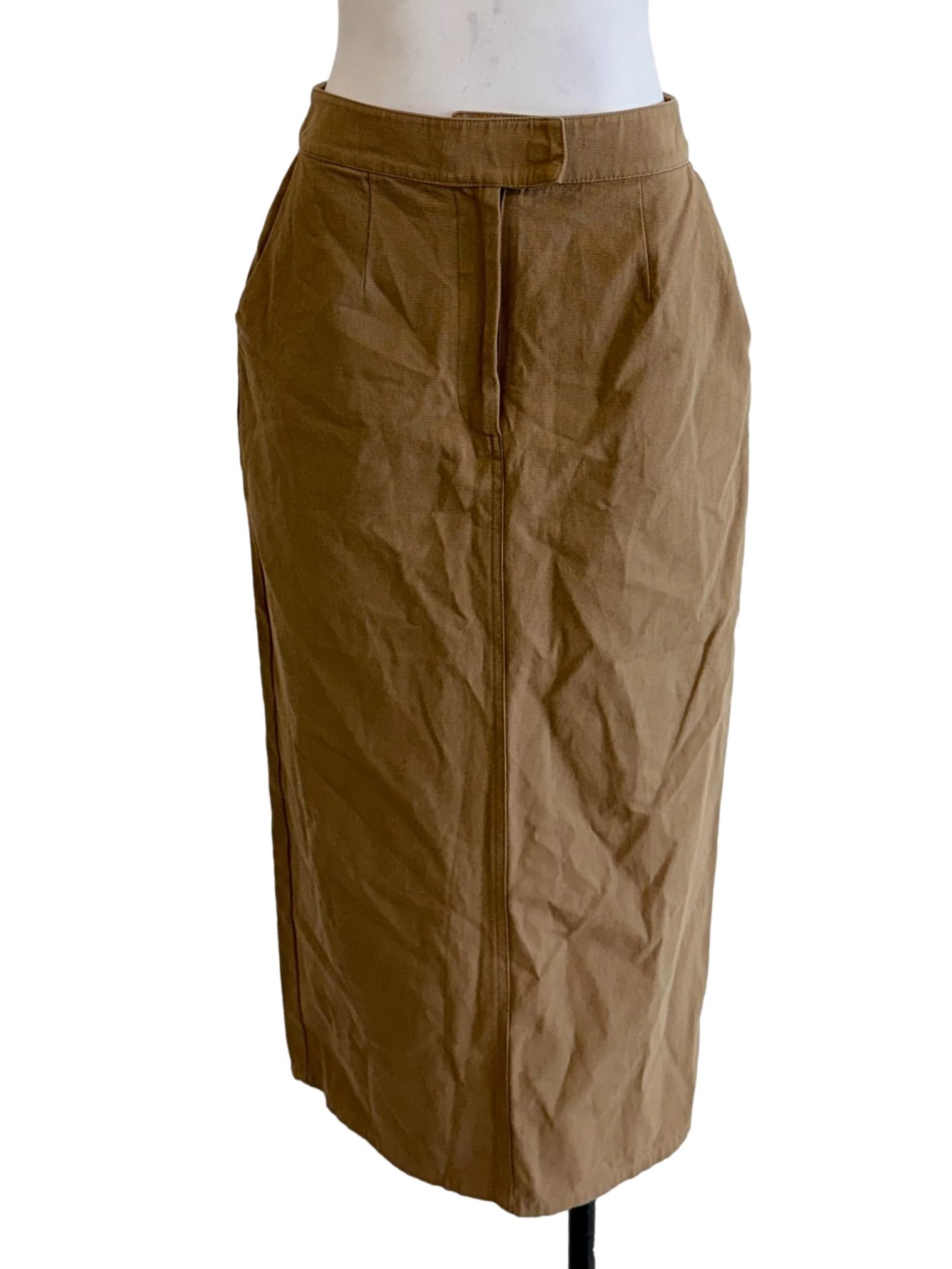Tortilla Brown Pencil Skirt