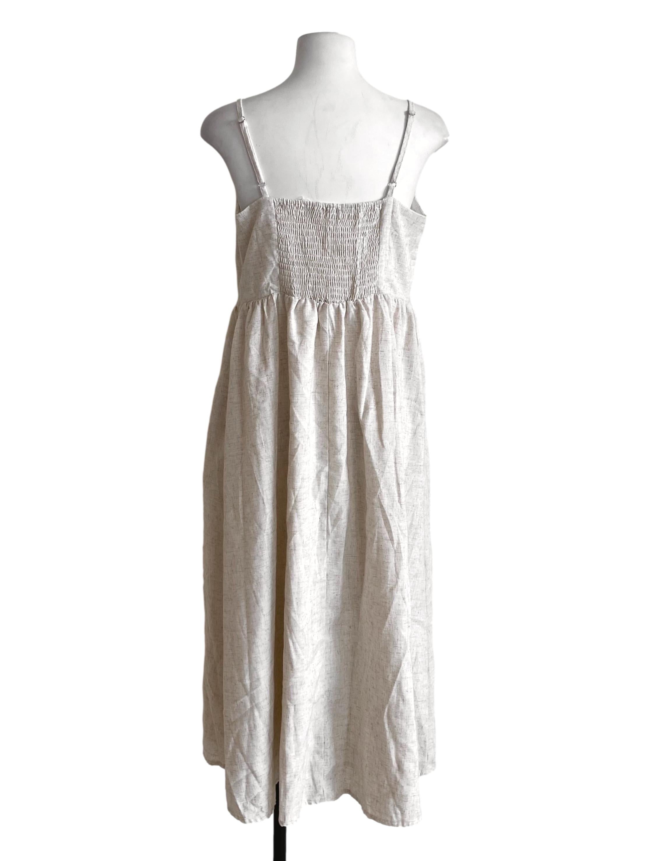 Alabaster White Drop Waist Dress TWL