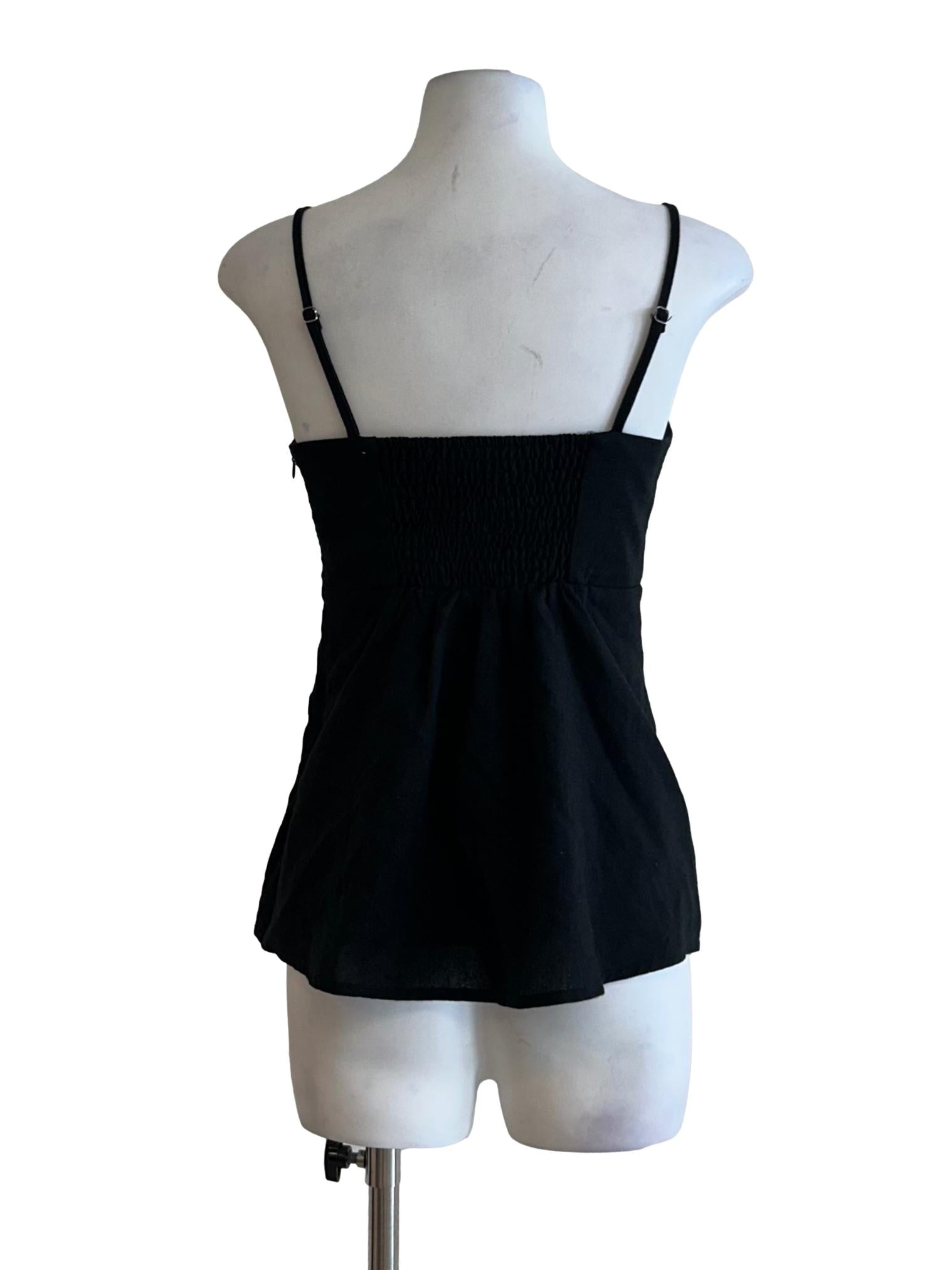 Jade Black Cami Top