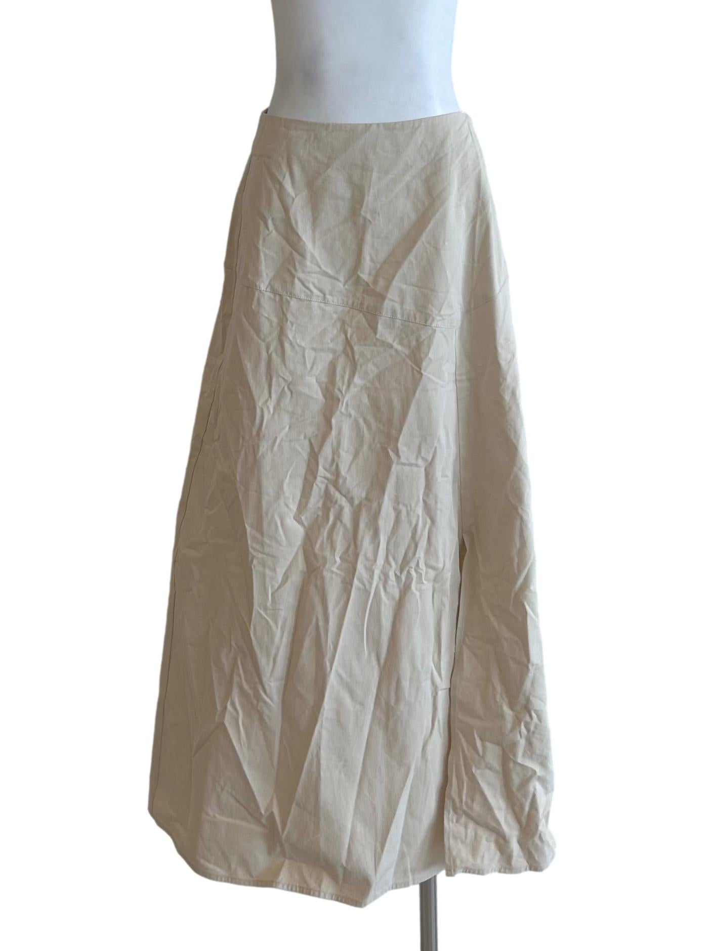 Cream A-Line Skirt