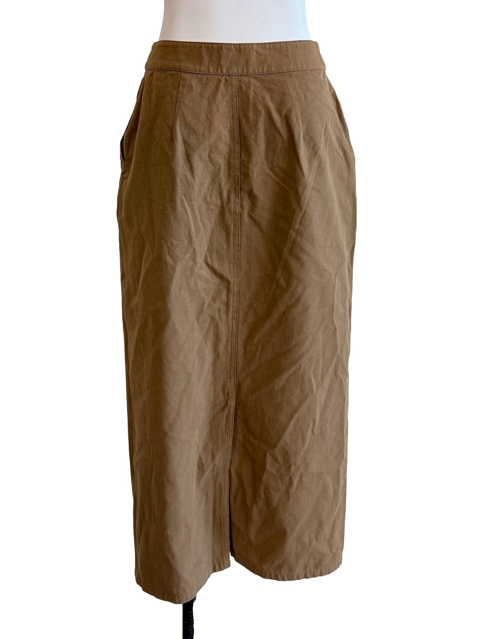 Tortilla Brown Pencil Skirt