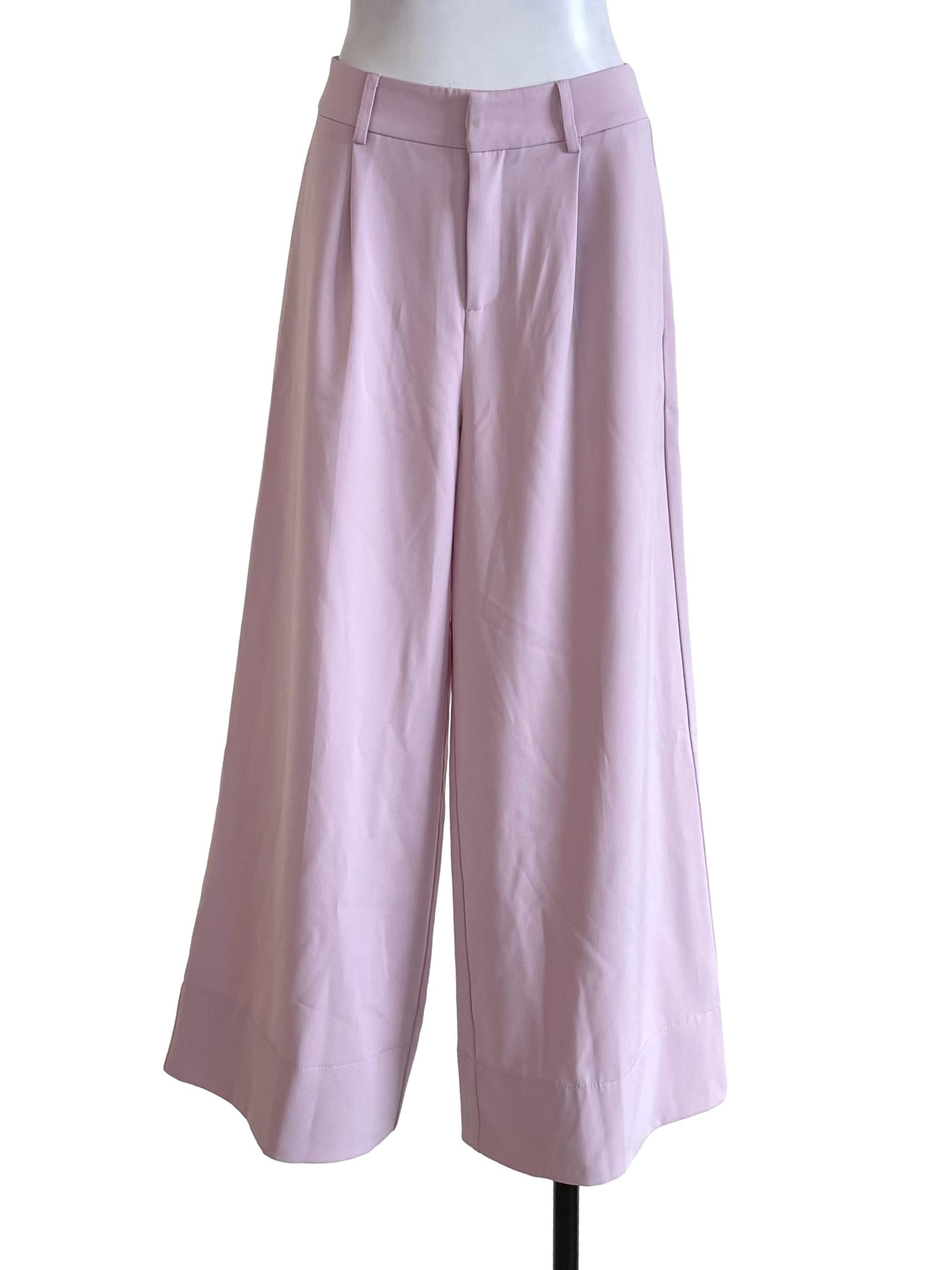 Love Bonito Baby Pink Plain Culottes | REFASH