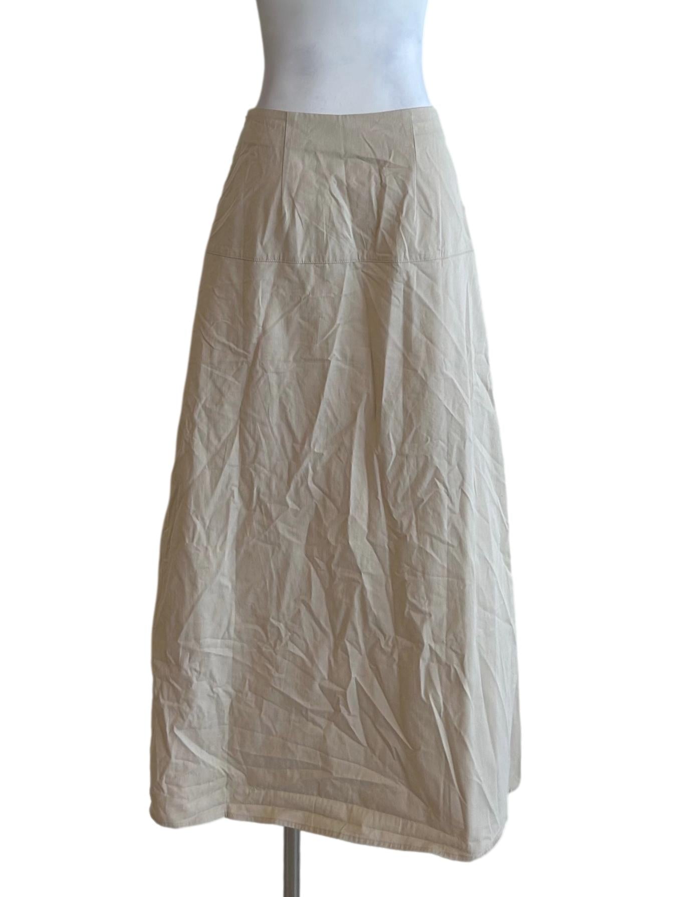 Cream A-Line Skirt
