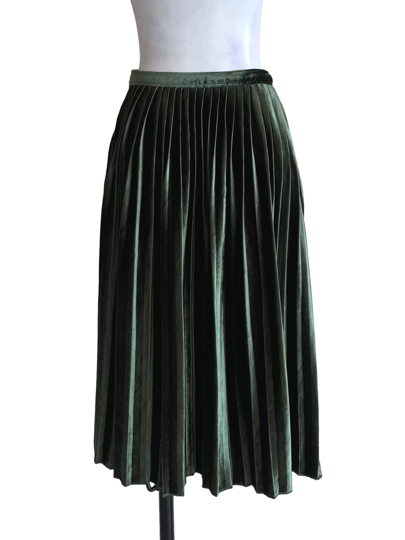 Seaweed Velvet Skirt