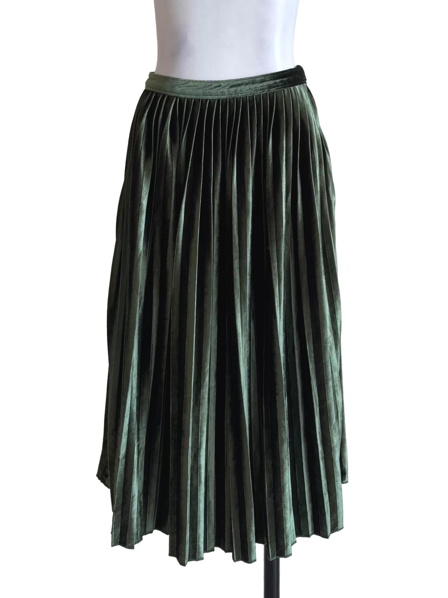 Seaweed Velvet Skirt