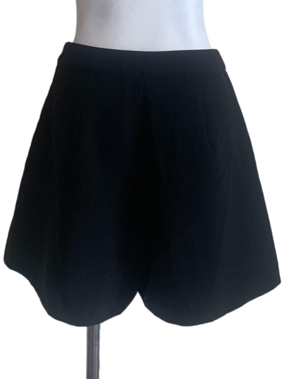 Jet Black Flared Shorts