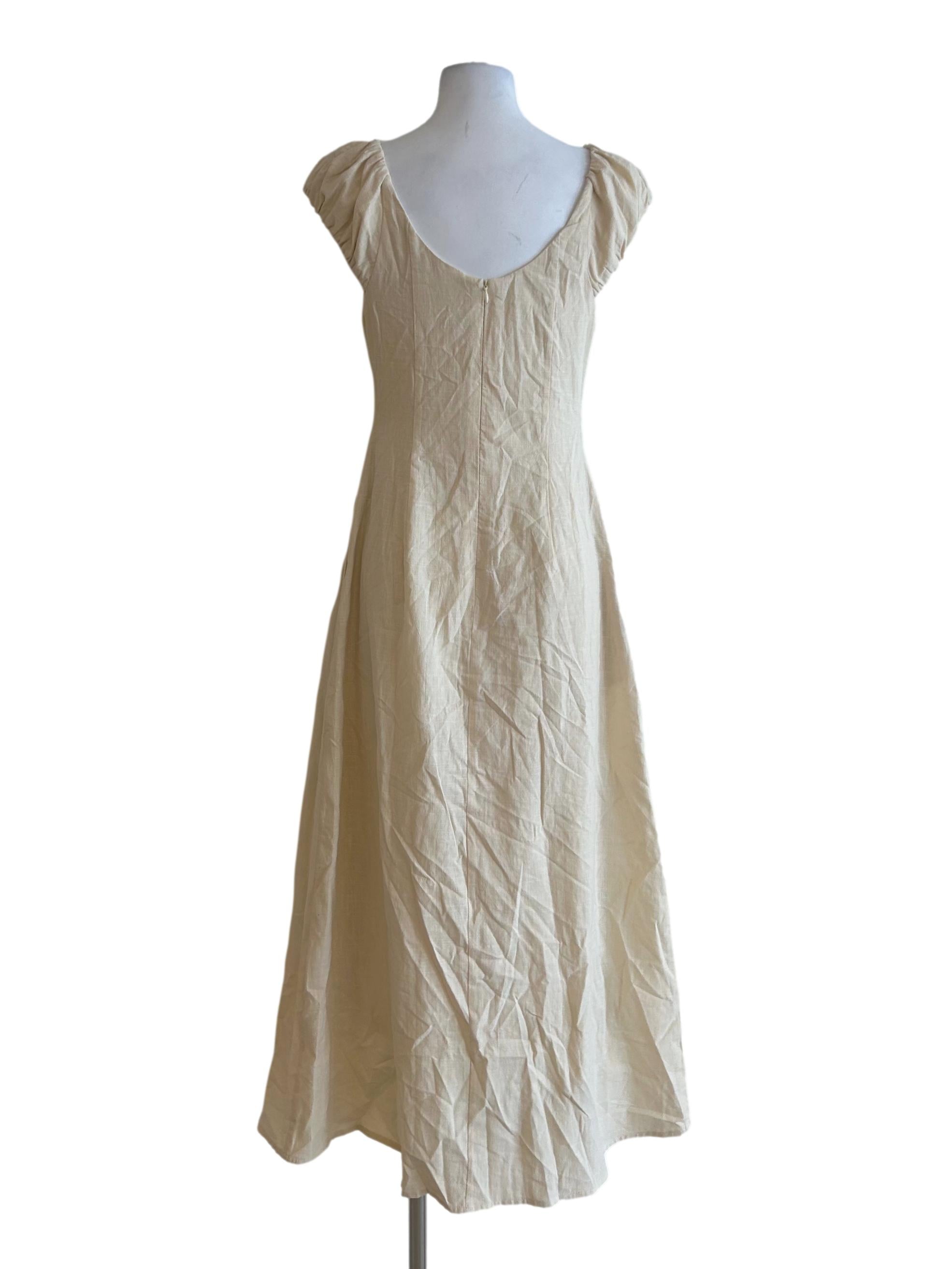 Cream Milkmaid Dress