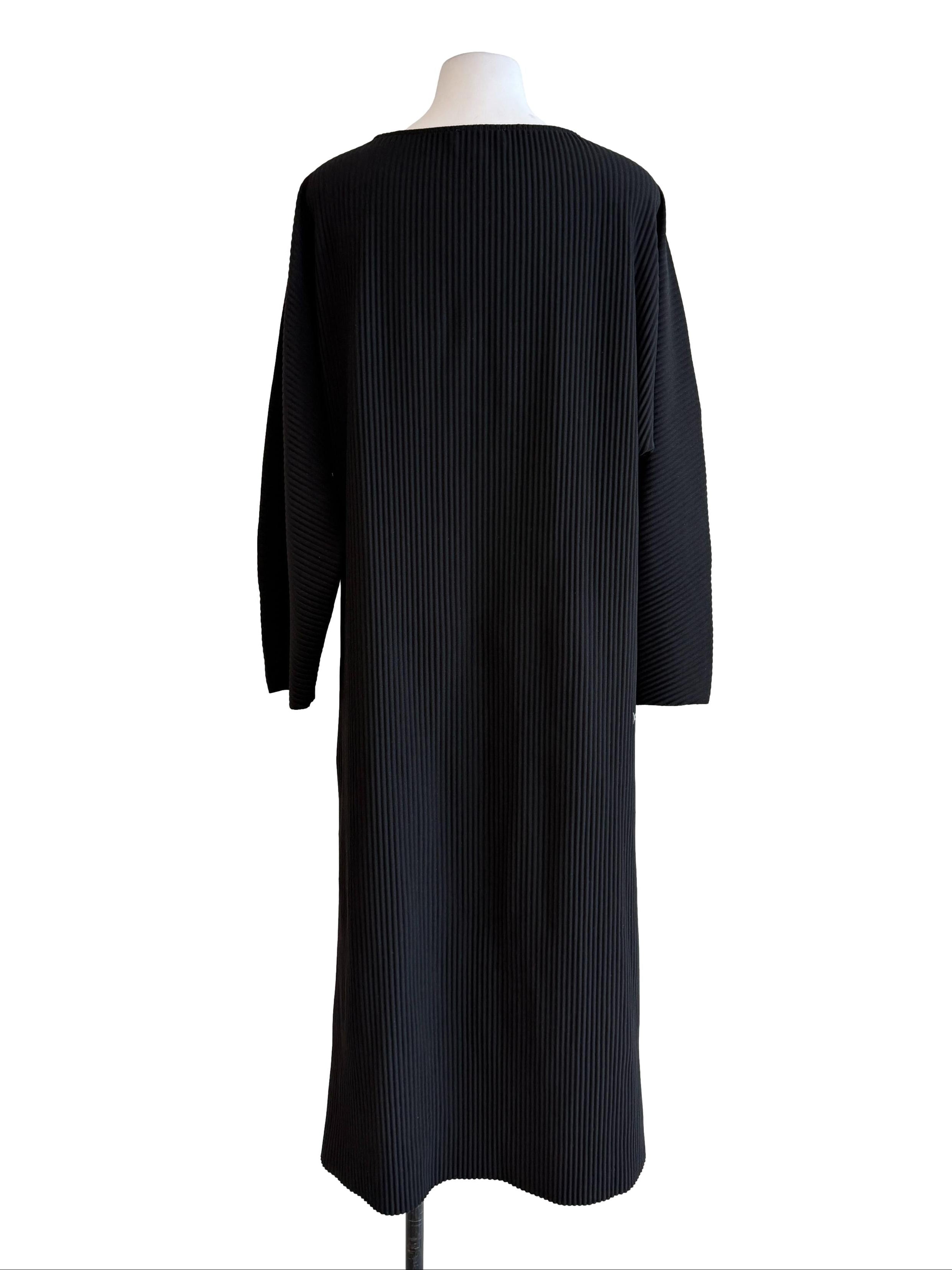 Black Pleated Tunic Dress