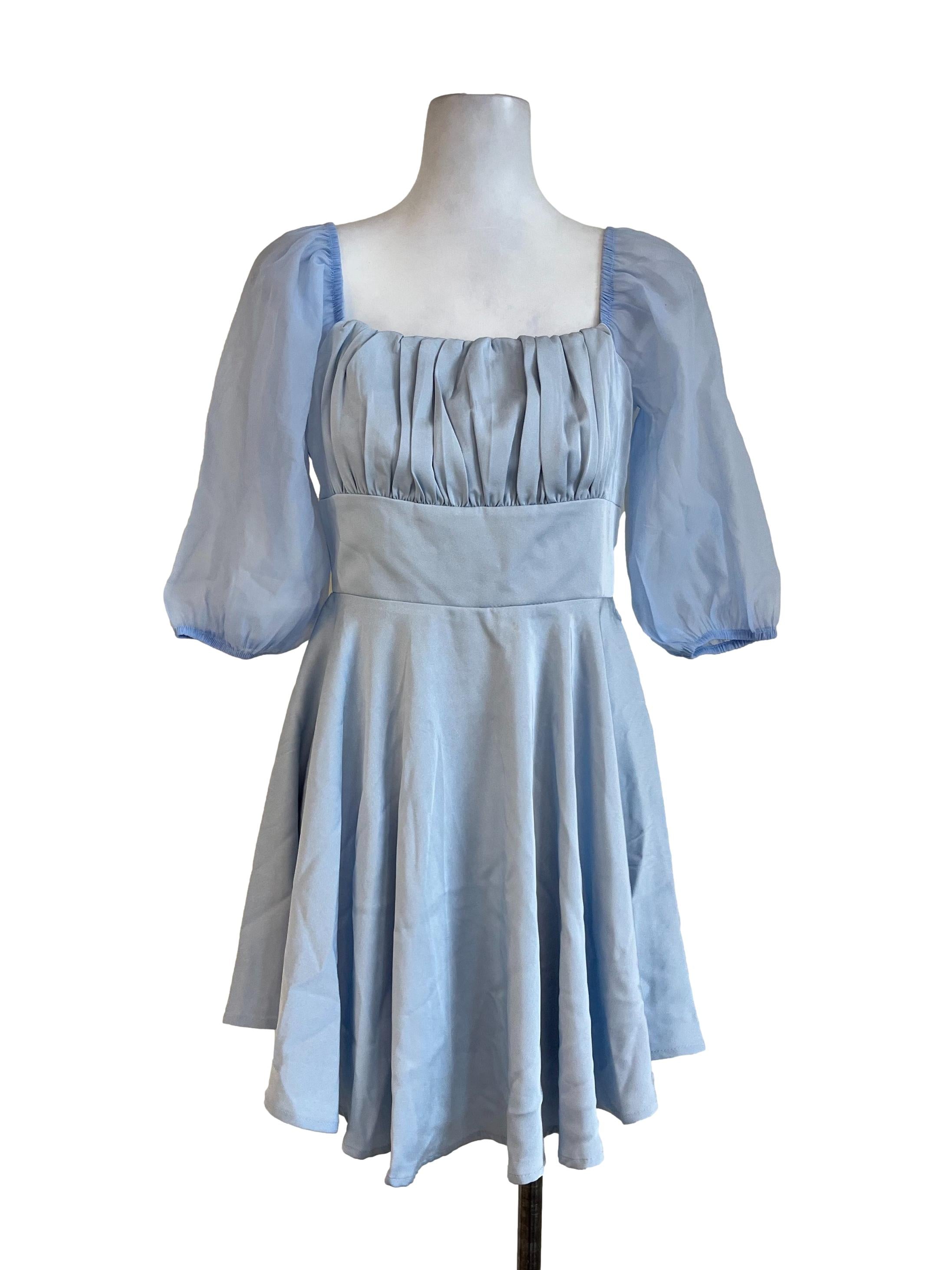 Blue Simple Anti Slip Tape Rompers
