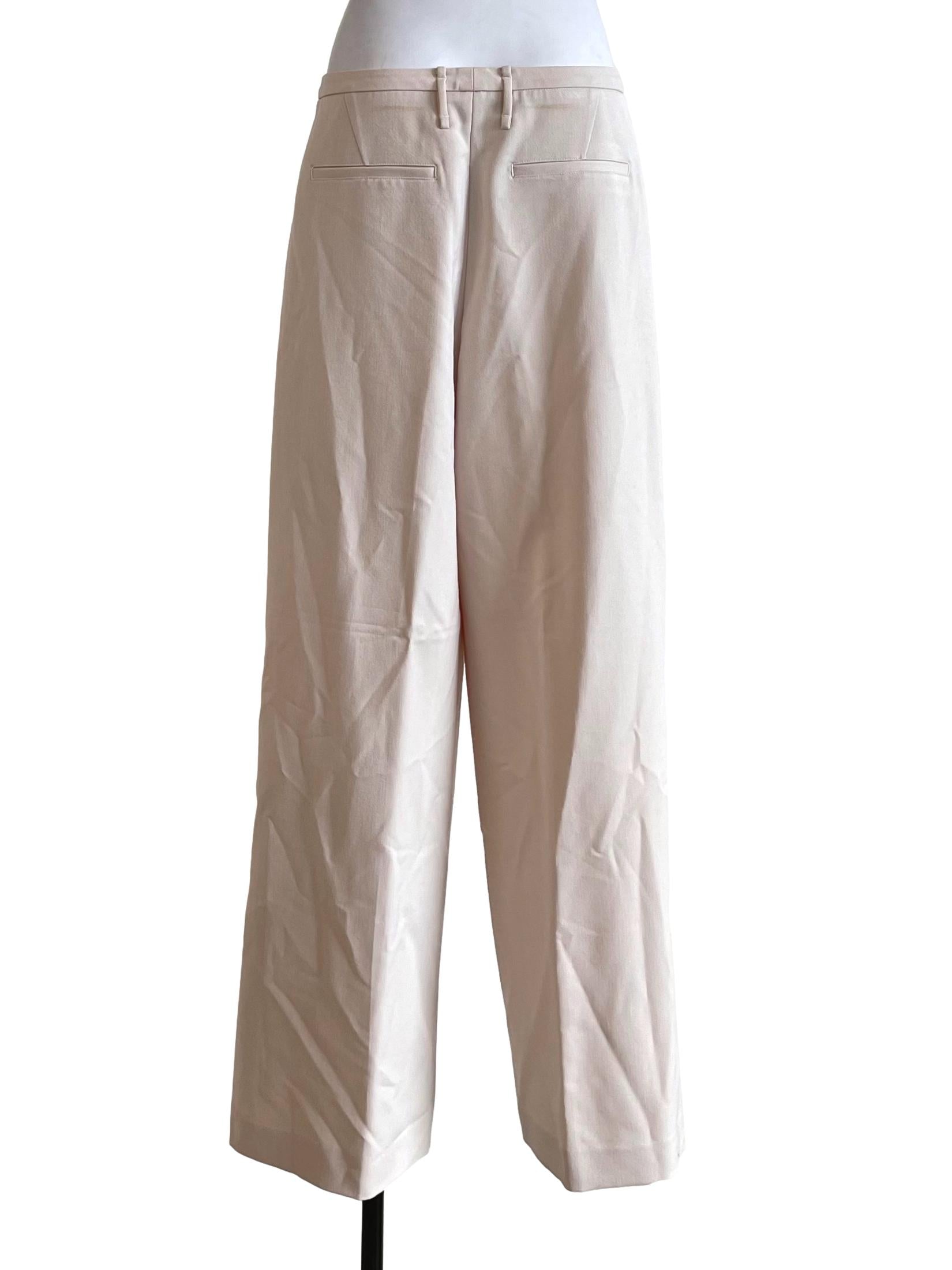 Love Bonito Cream White Straight Pants | REFASH
