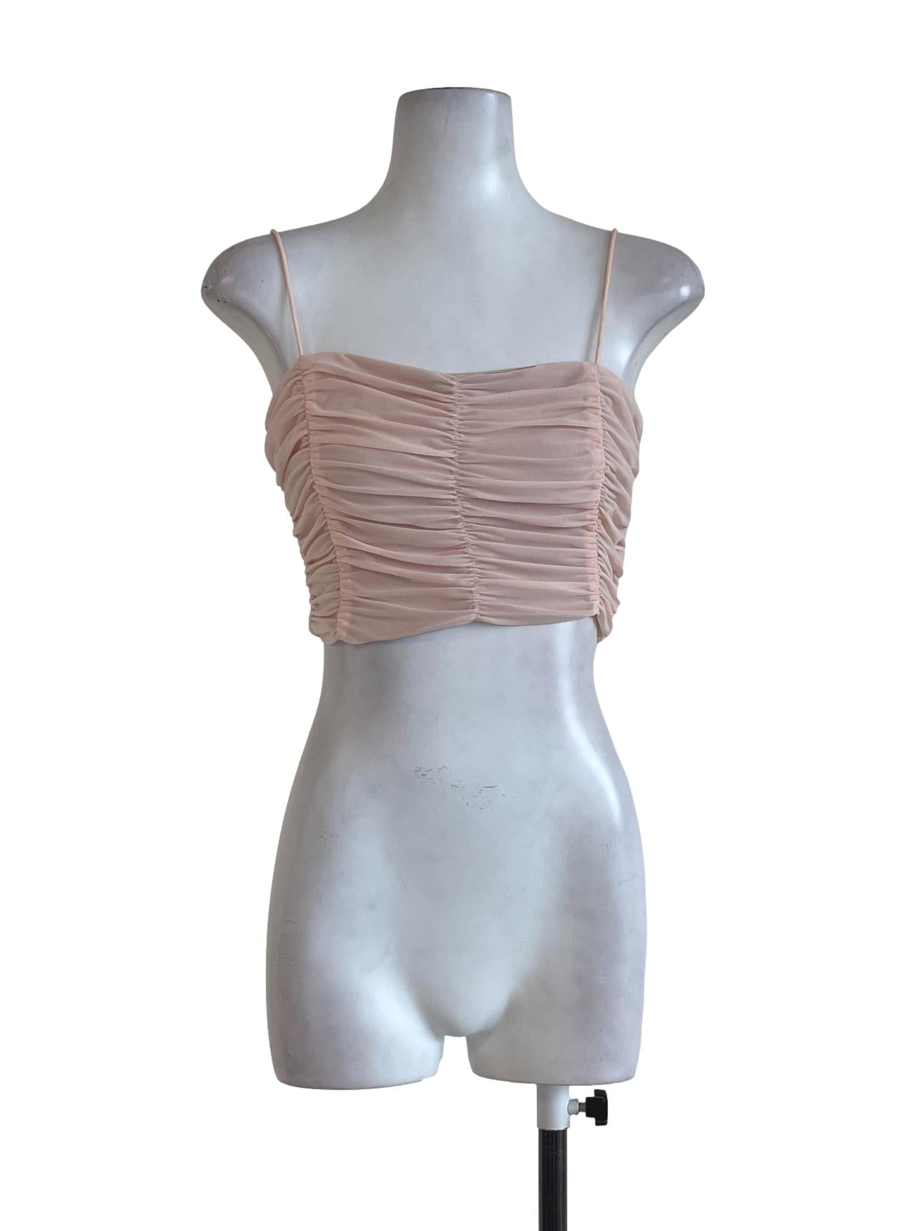 Pink Lacy Bandeau Top