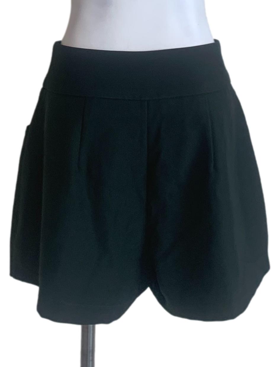 Pine Green Structured Shorts