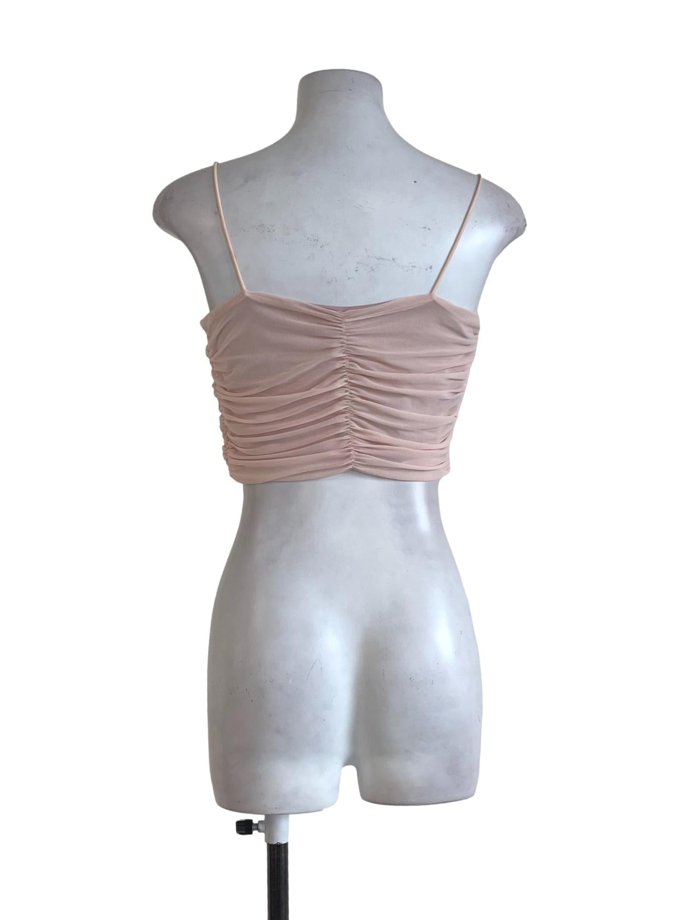 Pink Lacy Bandeau Top